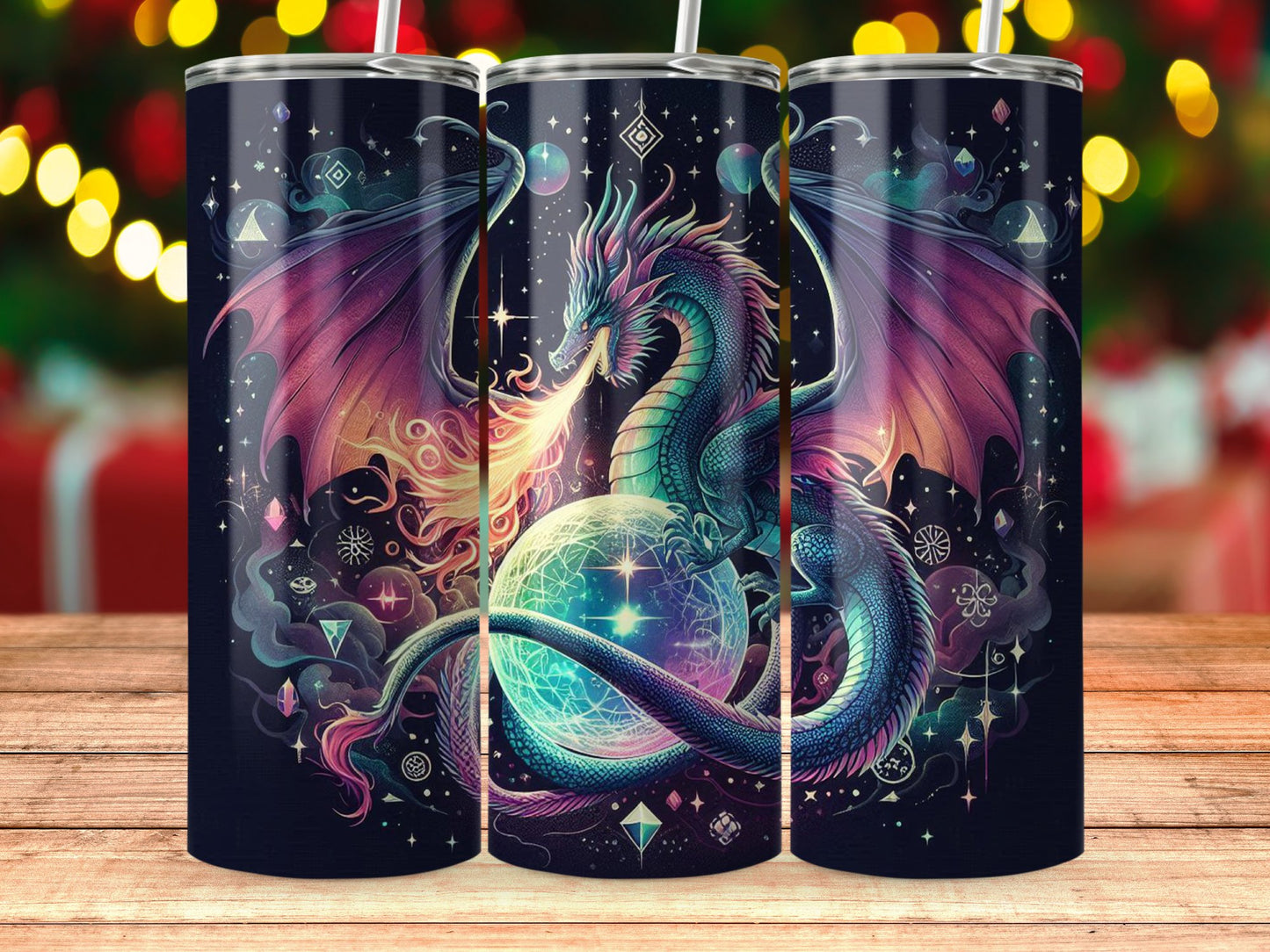 Dragon Art on Tumblers Magical Space Design product type