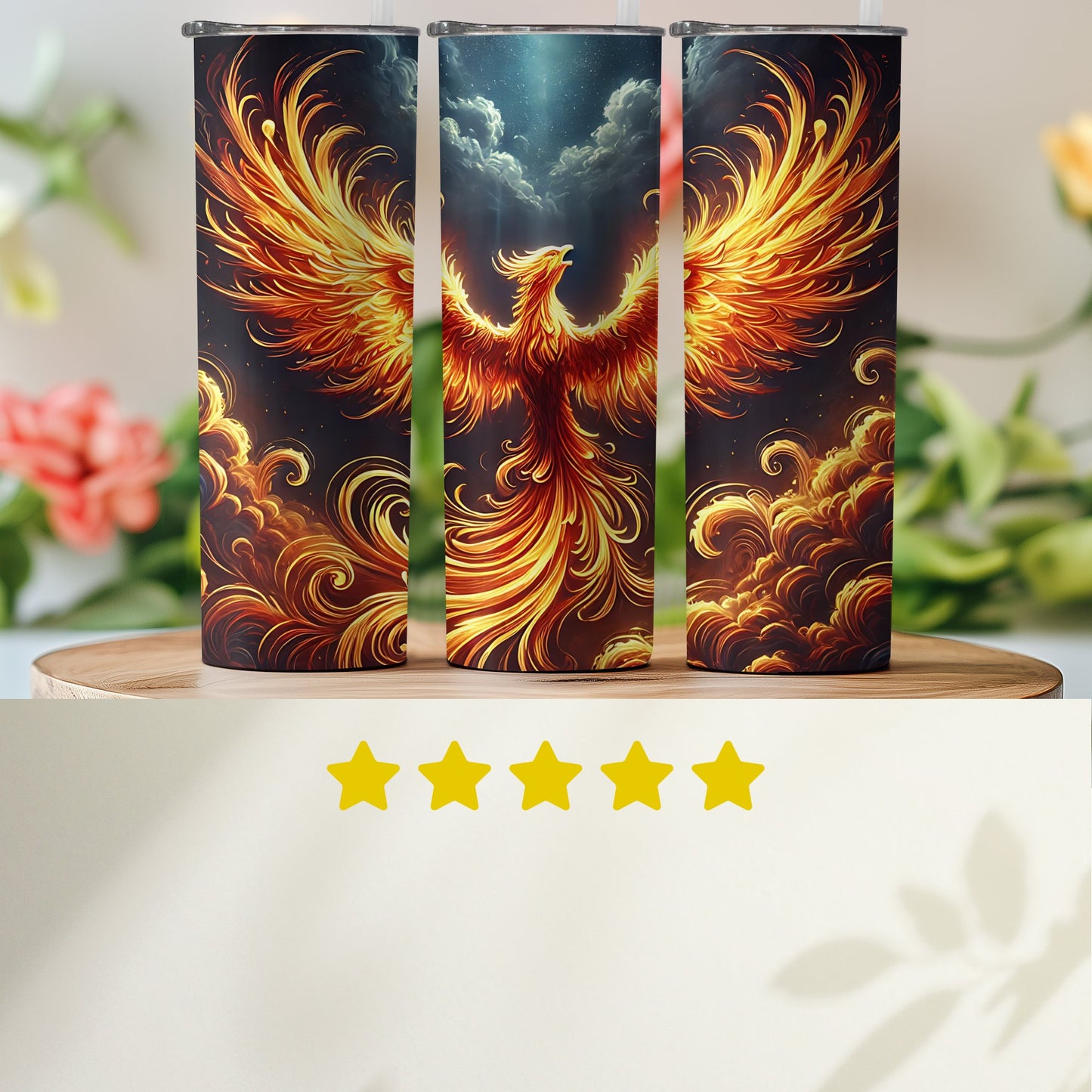Stunning Fiery Phoenix Theme Insulated Tumbler product