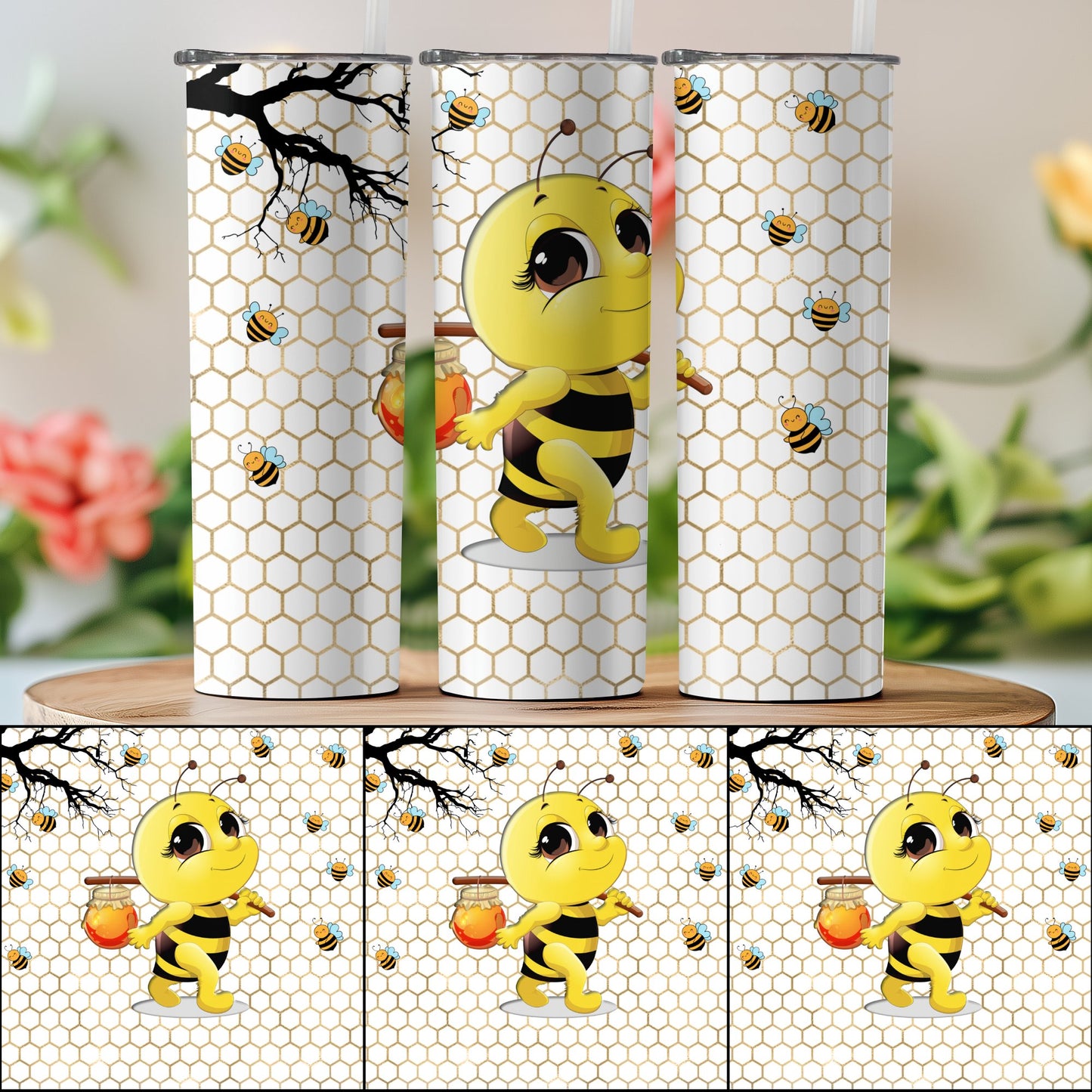 Cute Bee Graphic Design Insulated Tumbler product