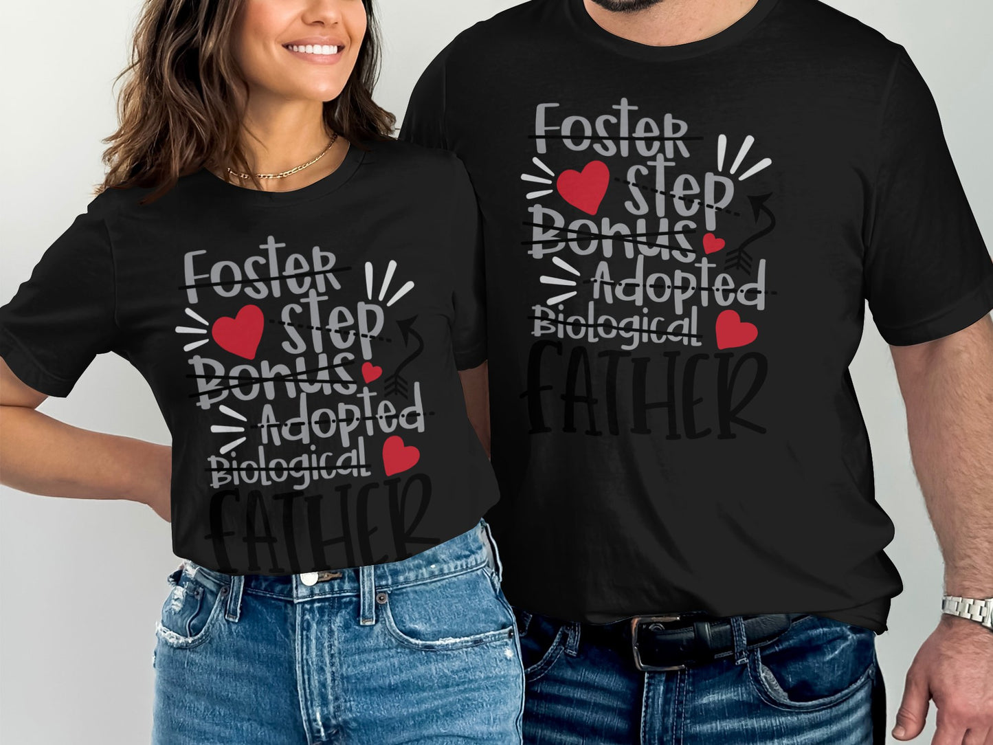Heart Foster Adopted Biological Father Shirt Product