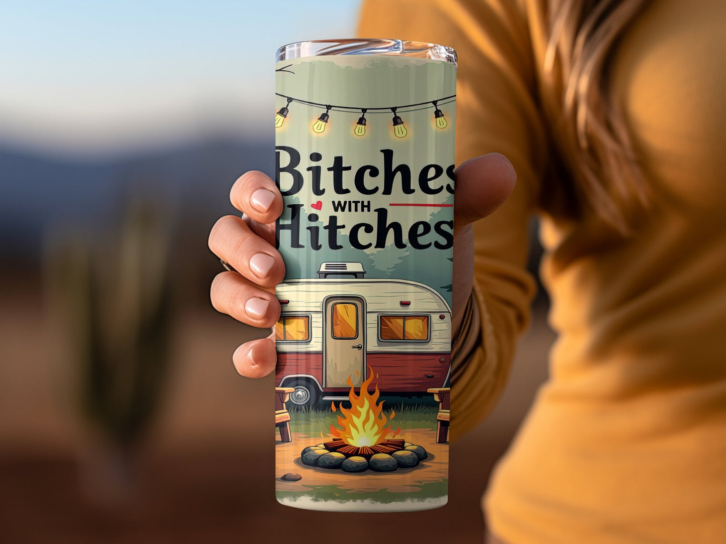 Bitches with Hitches Camper Coffee Tumbler product type