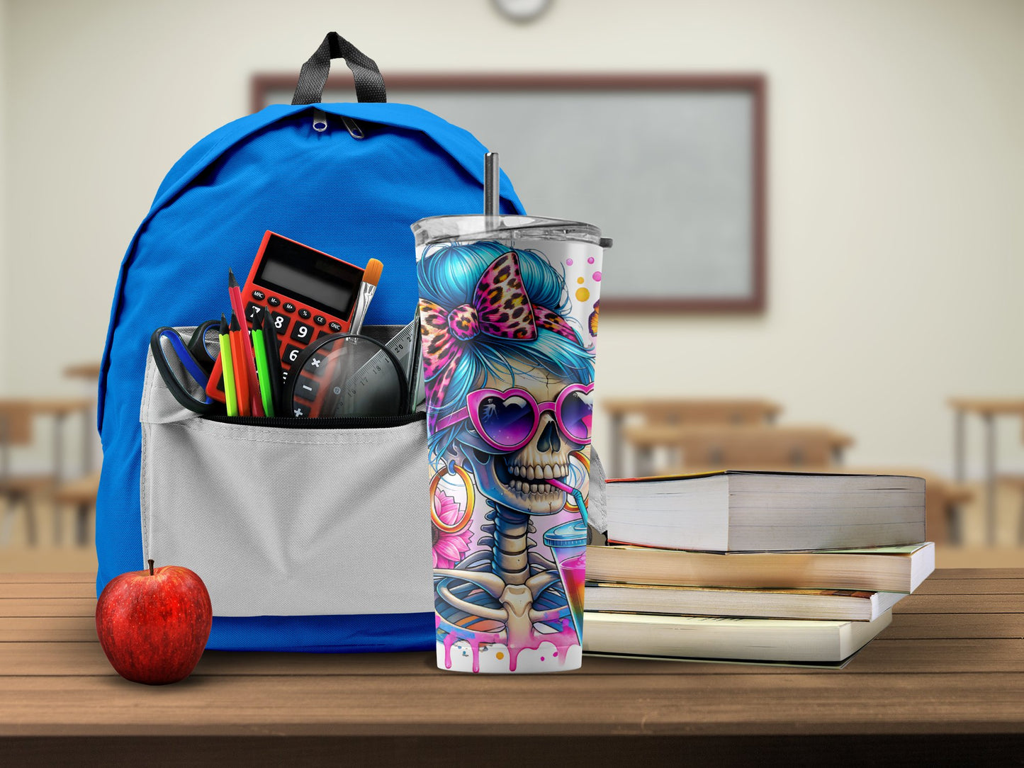 Stylish Skull Design Tumbler for Cool School Vibes product type