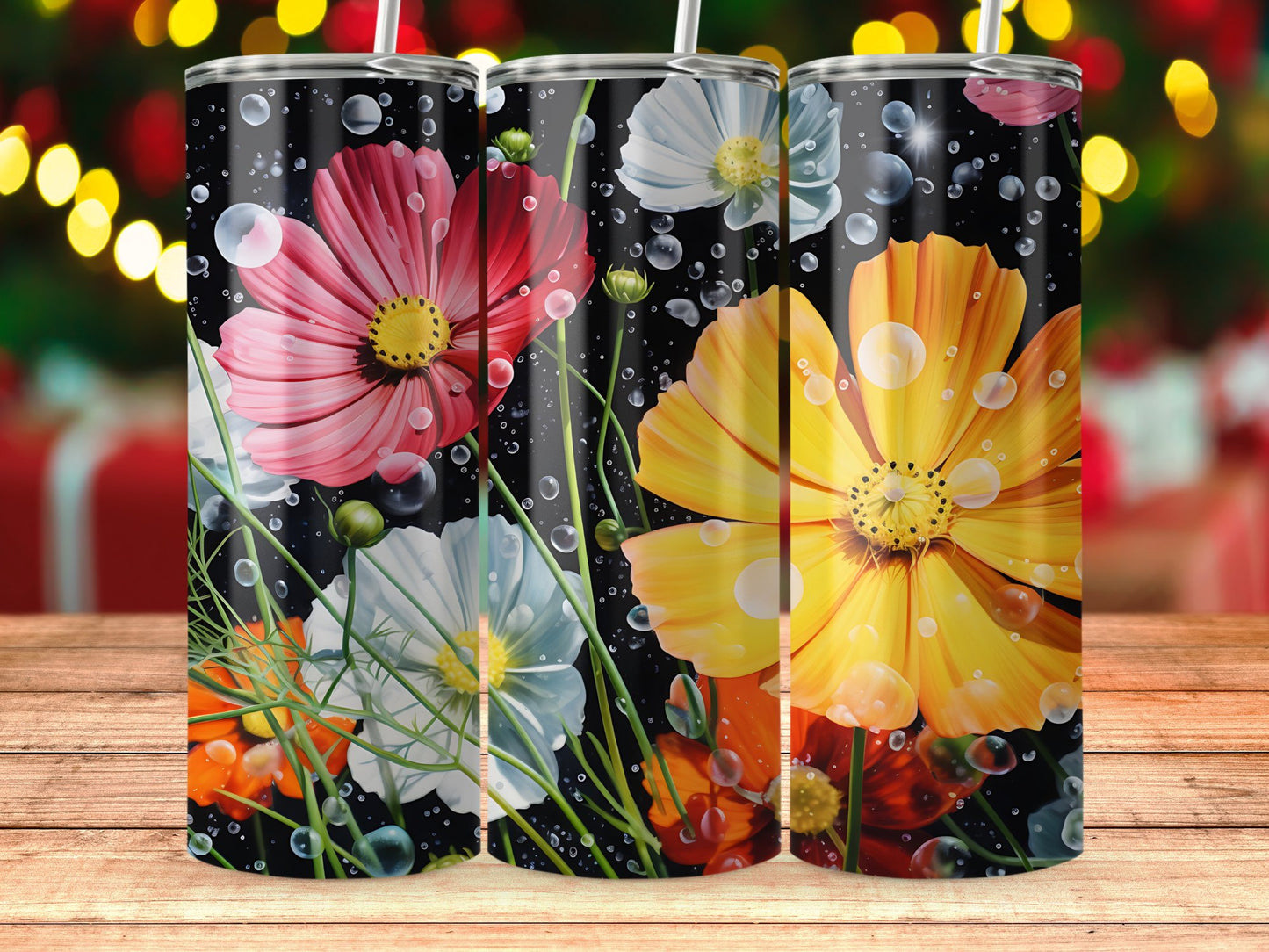 Vibrant Floral Pattern Tumbler Product