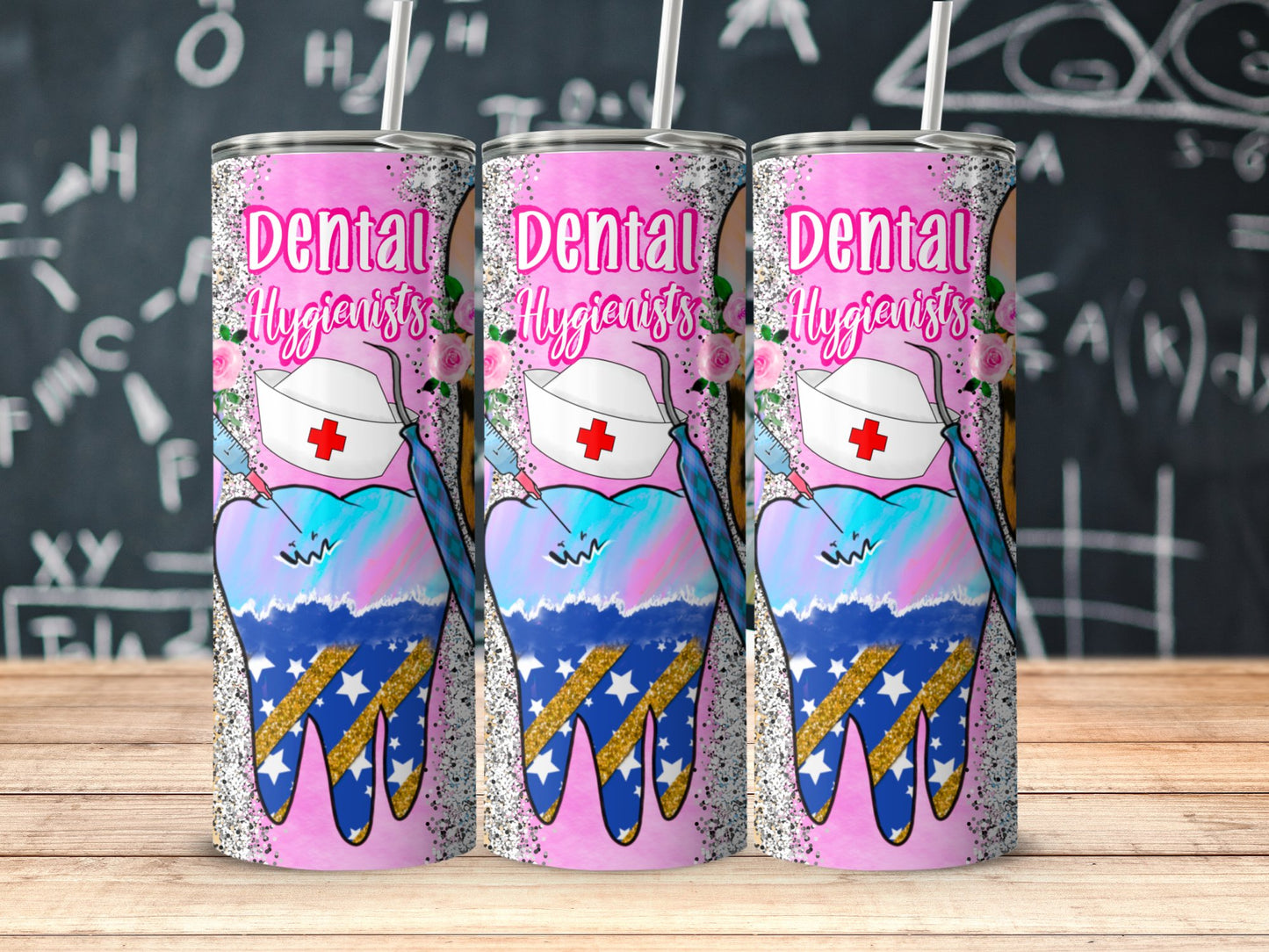 Dental Hygienist Nurse Tooth Art Tumbler product