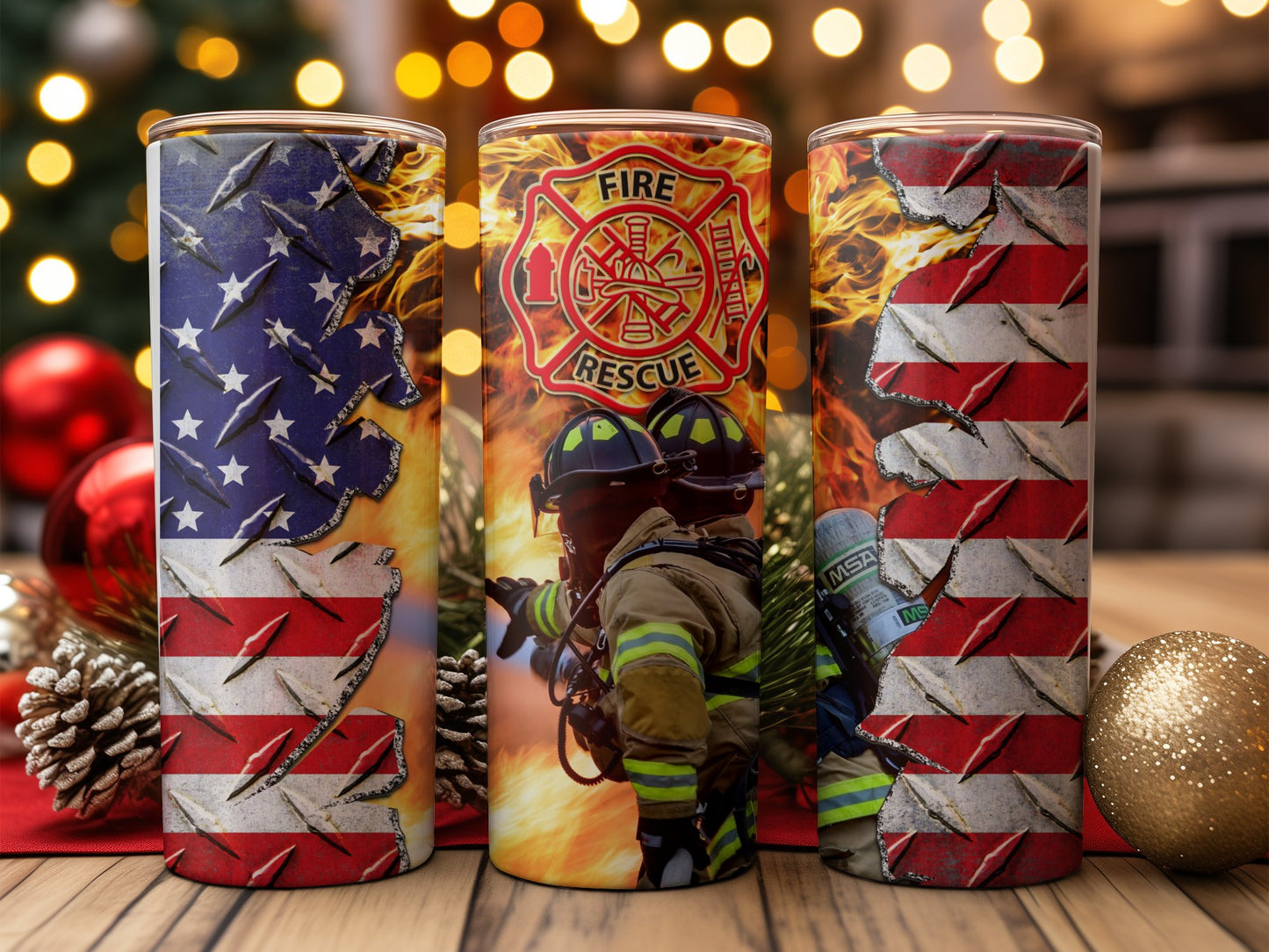 Patriotic American Firefighter
