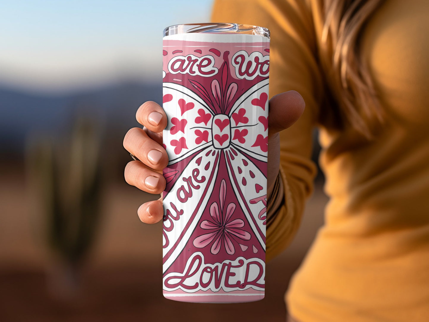 You Are Worthy You Are Loved Bow Tumblers 7281500