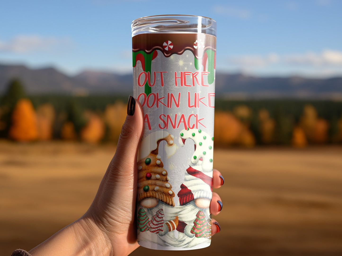 Out Here Lookin Like a Snack Gnome Christmas Tumblers 6649730