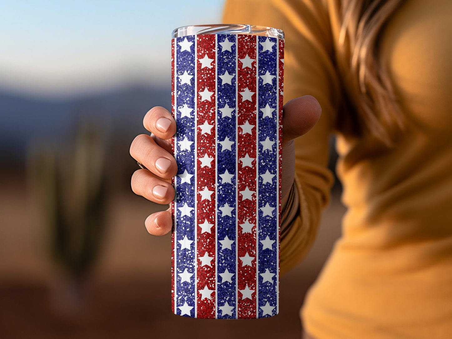 Patriotic Red White and Blue Star Striped (4th July Tumblers) 8371297