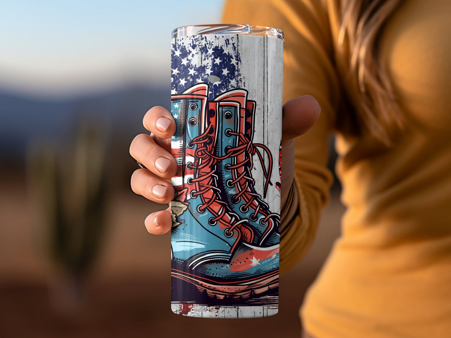 Patriotic Boots and Butterfly (4th July Tumblers) 8371290
