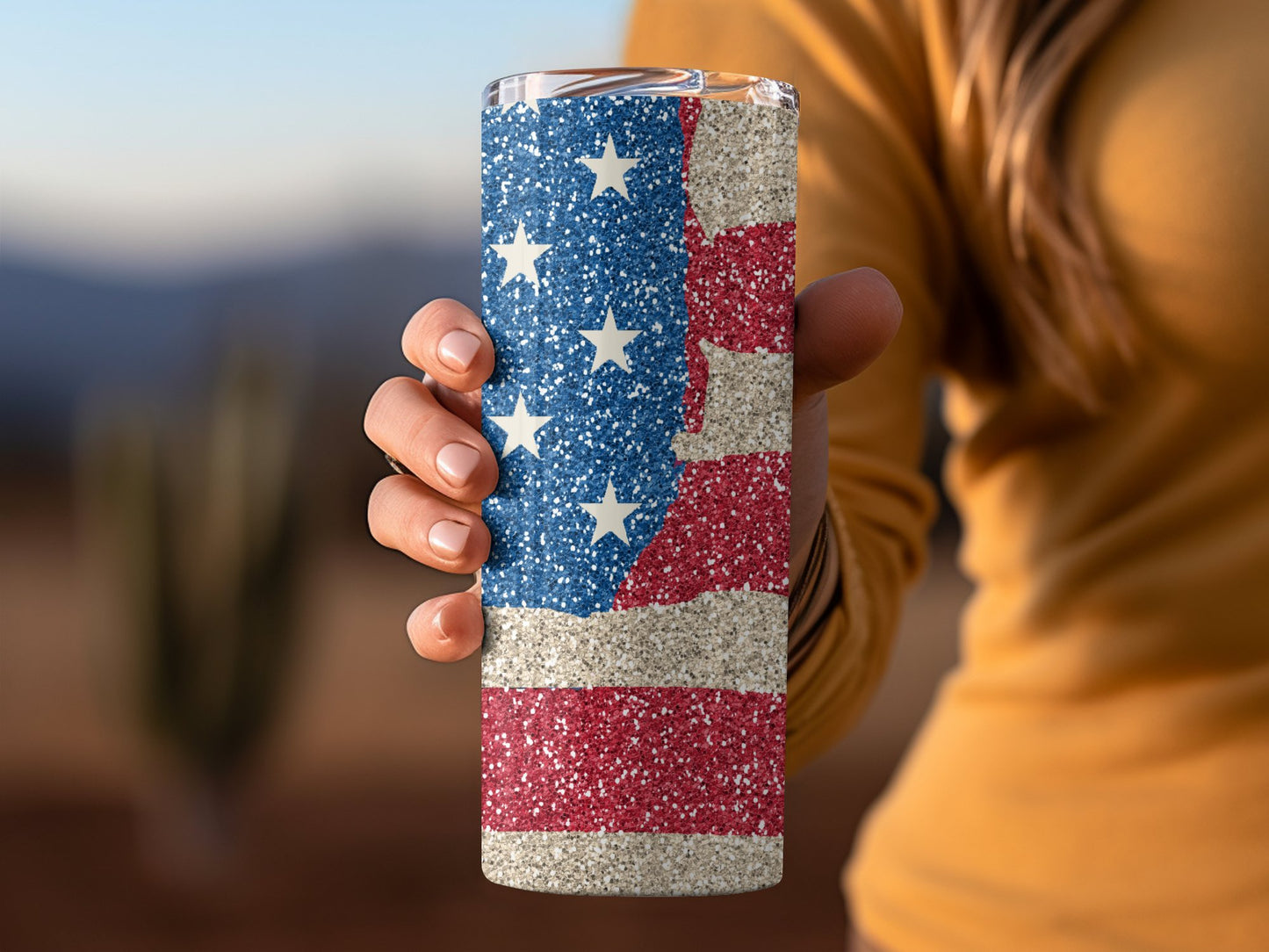 Patriotic Glitter USA Flag (4th July Tumblers) 8371614