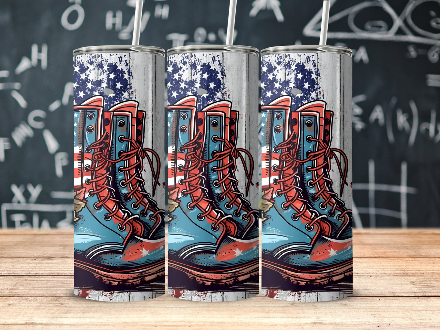 Patriotic Boots and Butterfly (4th July Tumblers) 8371290
