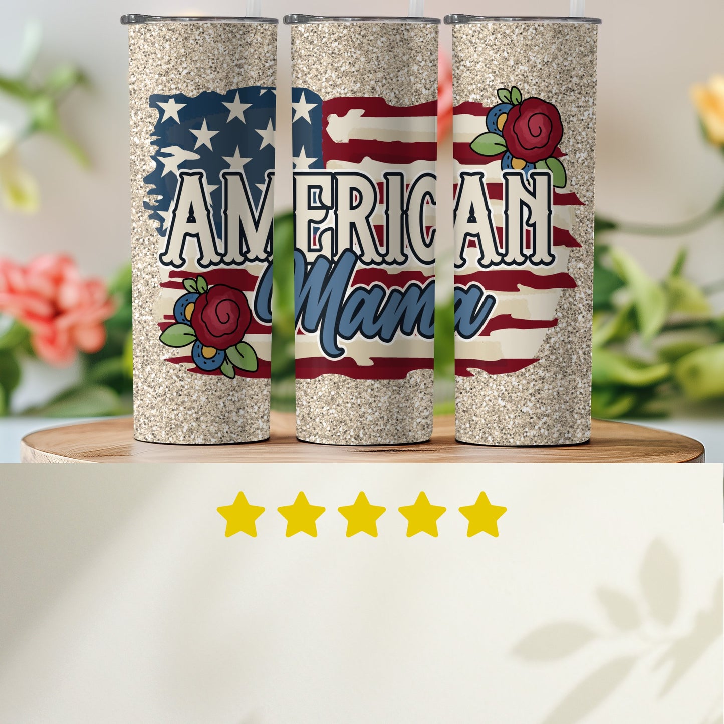 Patriotic American Mama (4th July Tumblers) 8371615