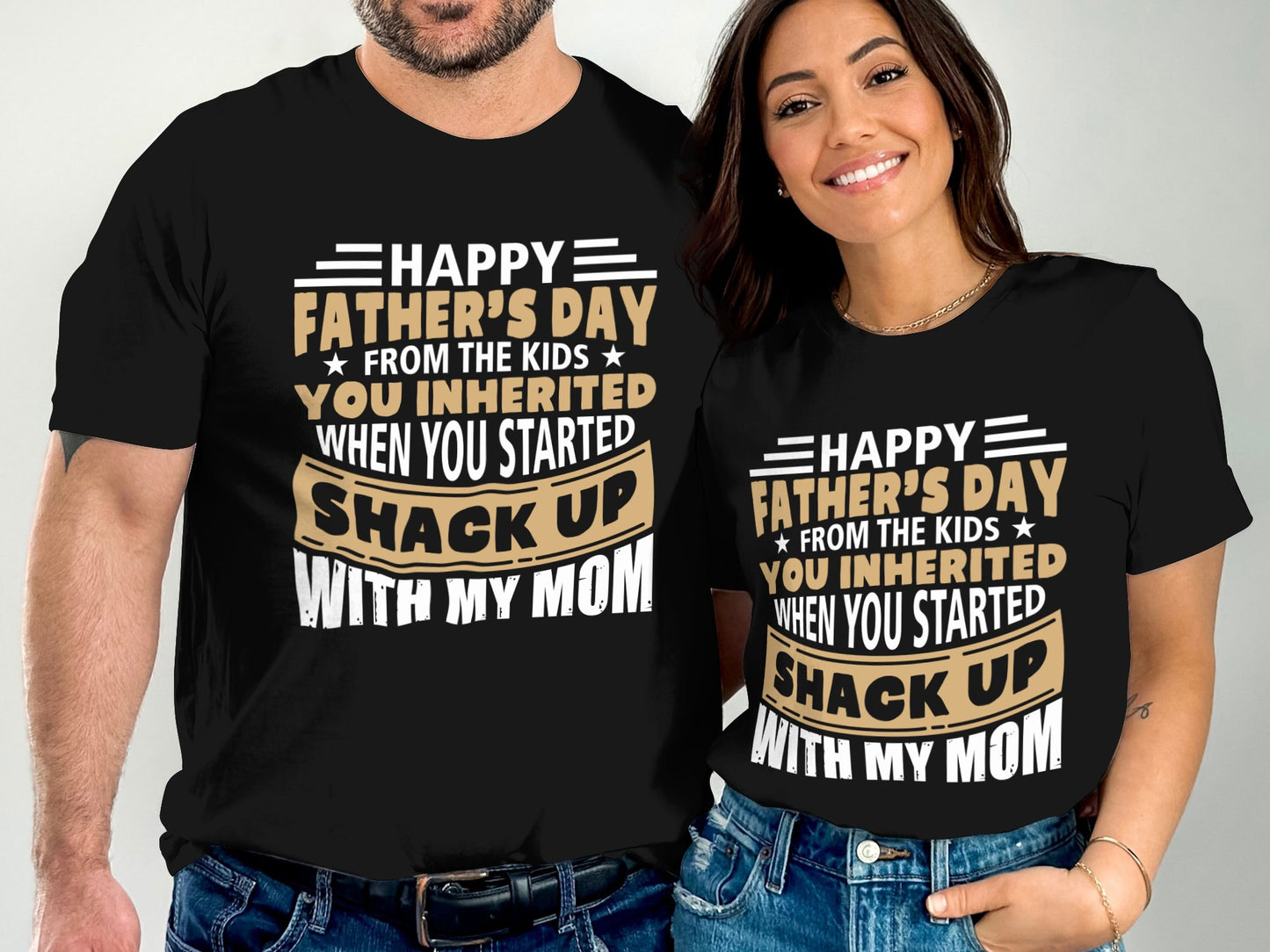 Funny Father's Day Gift T-shirt for Dad with Mom Joke Product
