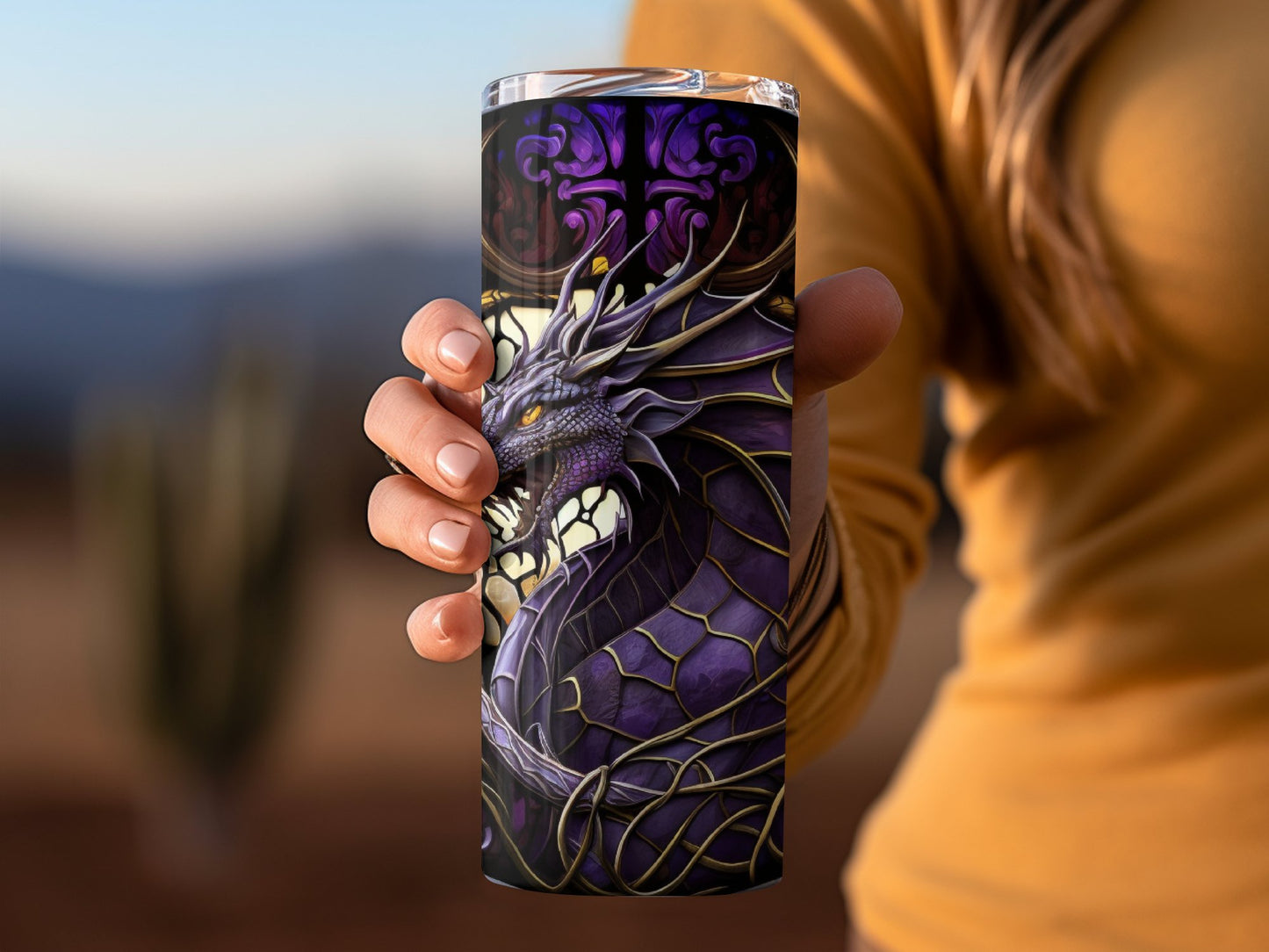 Mystical Purple Dragon Stainless Steel Travel Cup product