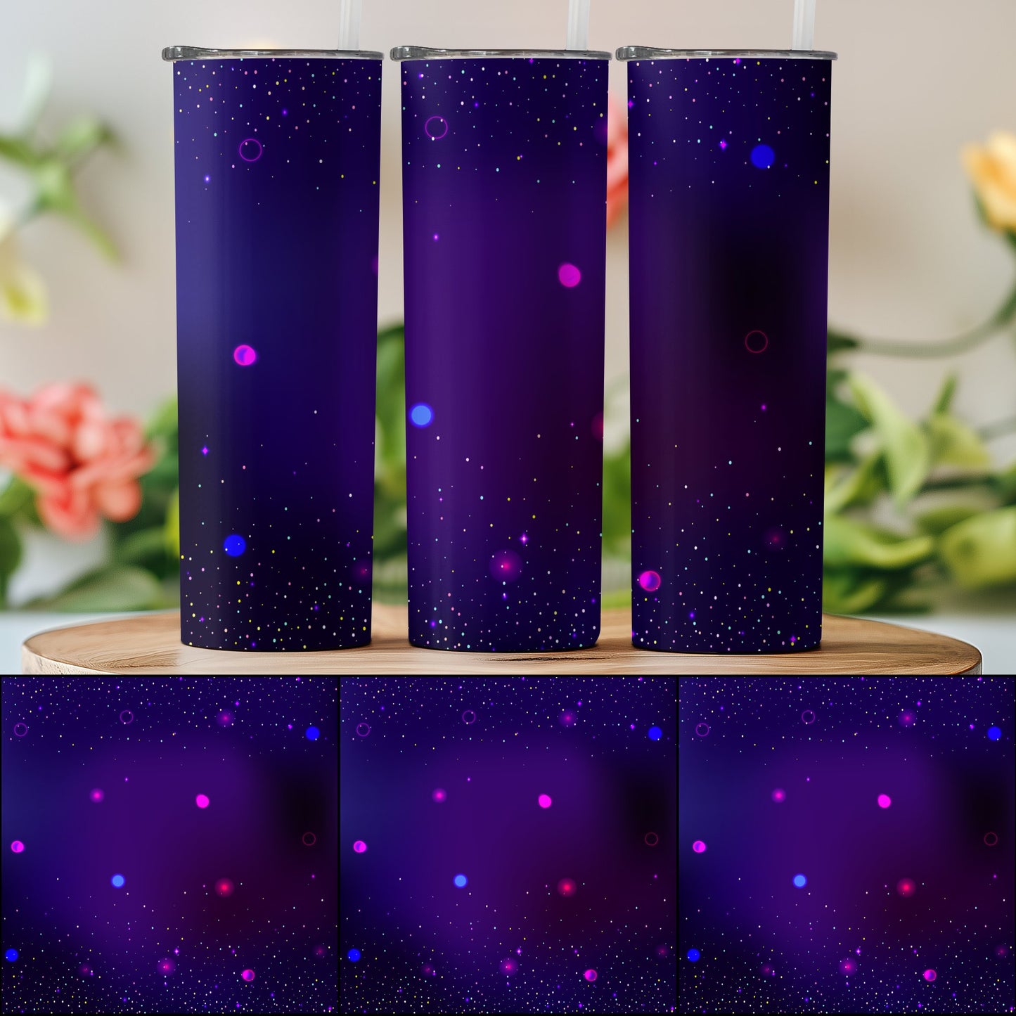 Starry Night Sky Design Tumbler Customizable product