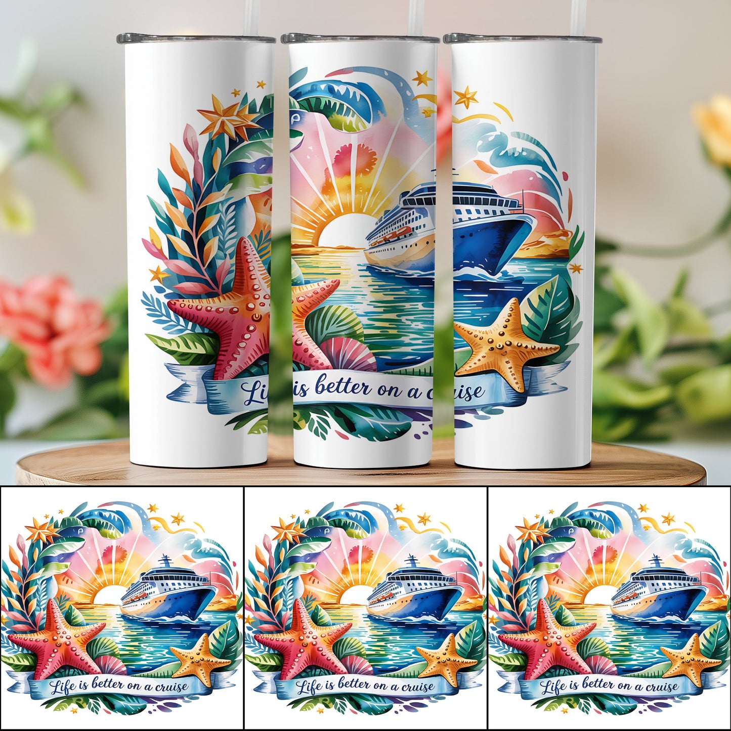Life is better on a cruise tumbler product