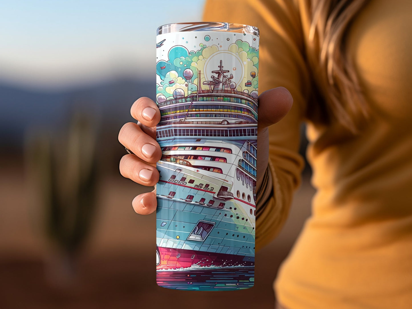 Vibrant Cruise Ship Design Insulated Tumbler product