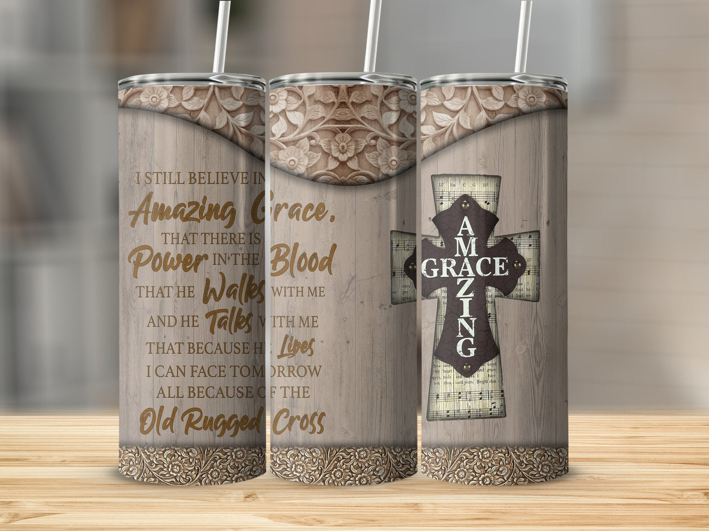 Amazing Grace Old Rugged Cross Design Cup product