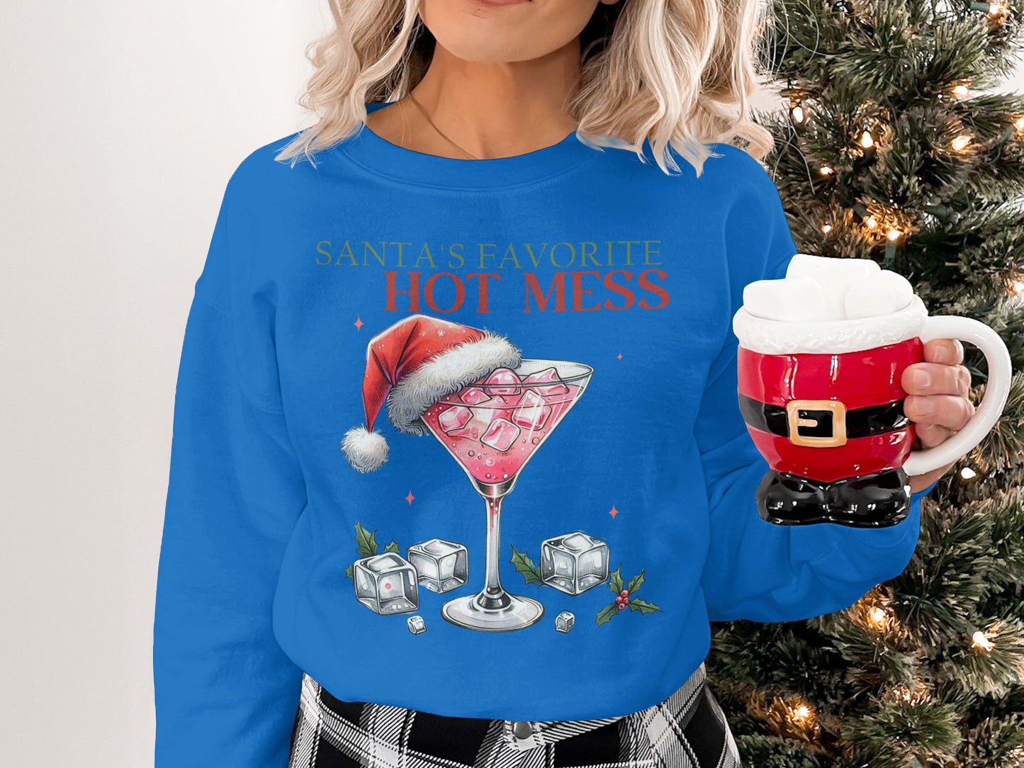 Santa's Favorite Hot Mess Festive Sweater Product