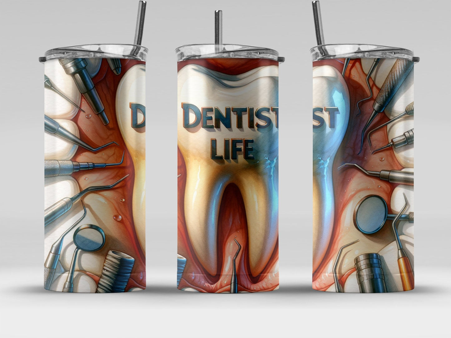 Dentist Life Graphic Tumbler Cup Dentist Theme product type