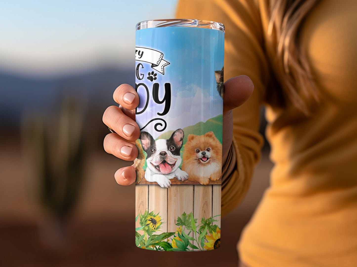 Cute Dog Themed Design for Drink Tumbler product