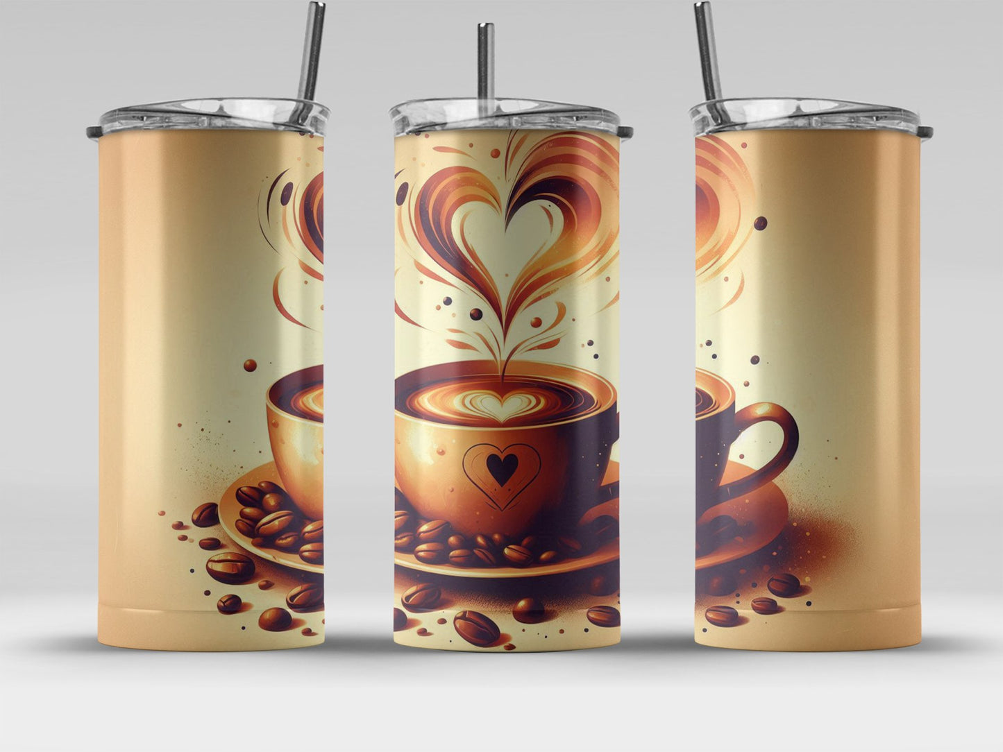 Abstract Heartwarming Coffee Cup Art Tumbler product