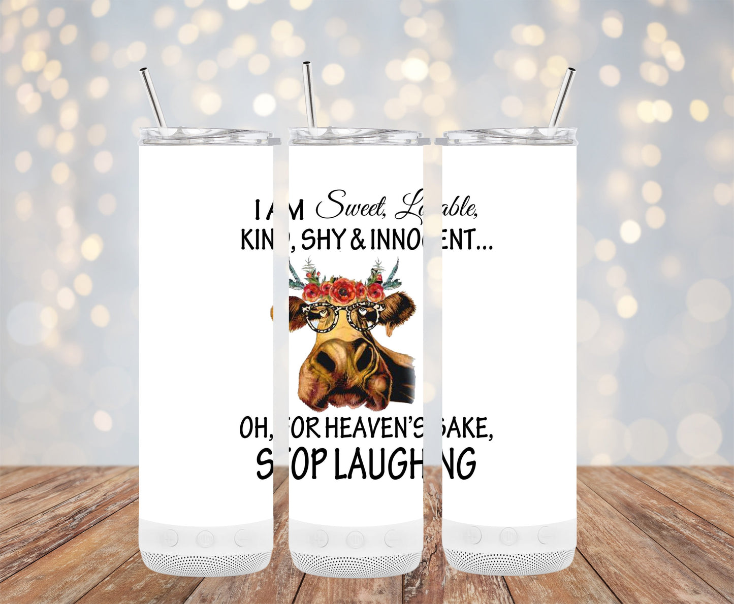 Sweet Lovable Cow Design Stop Laughing Product