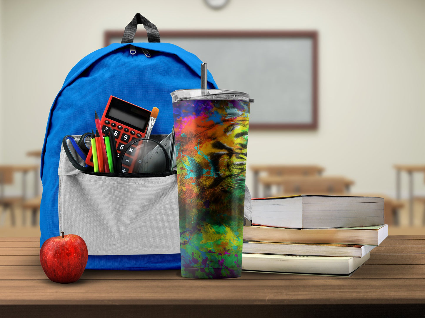 Colorful Tiger Design Insulated Tumbler product