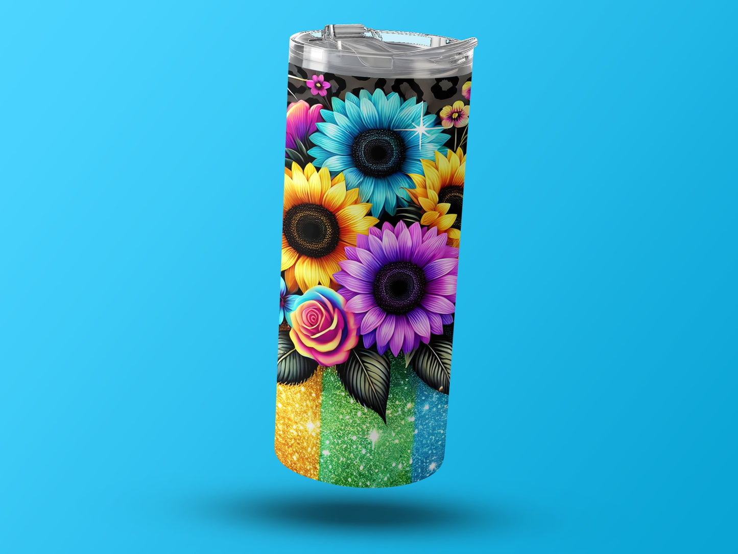 Colorful Sunflowers and Roses Design Drinkware product