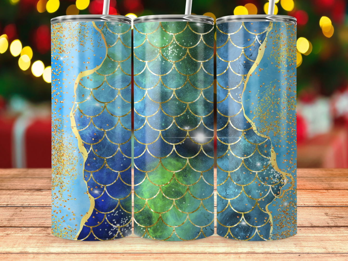 Colorful Mermaid Scales Tumbler Drinkware product type