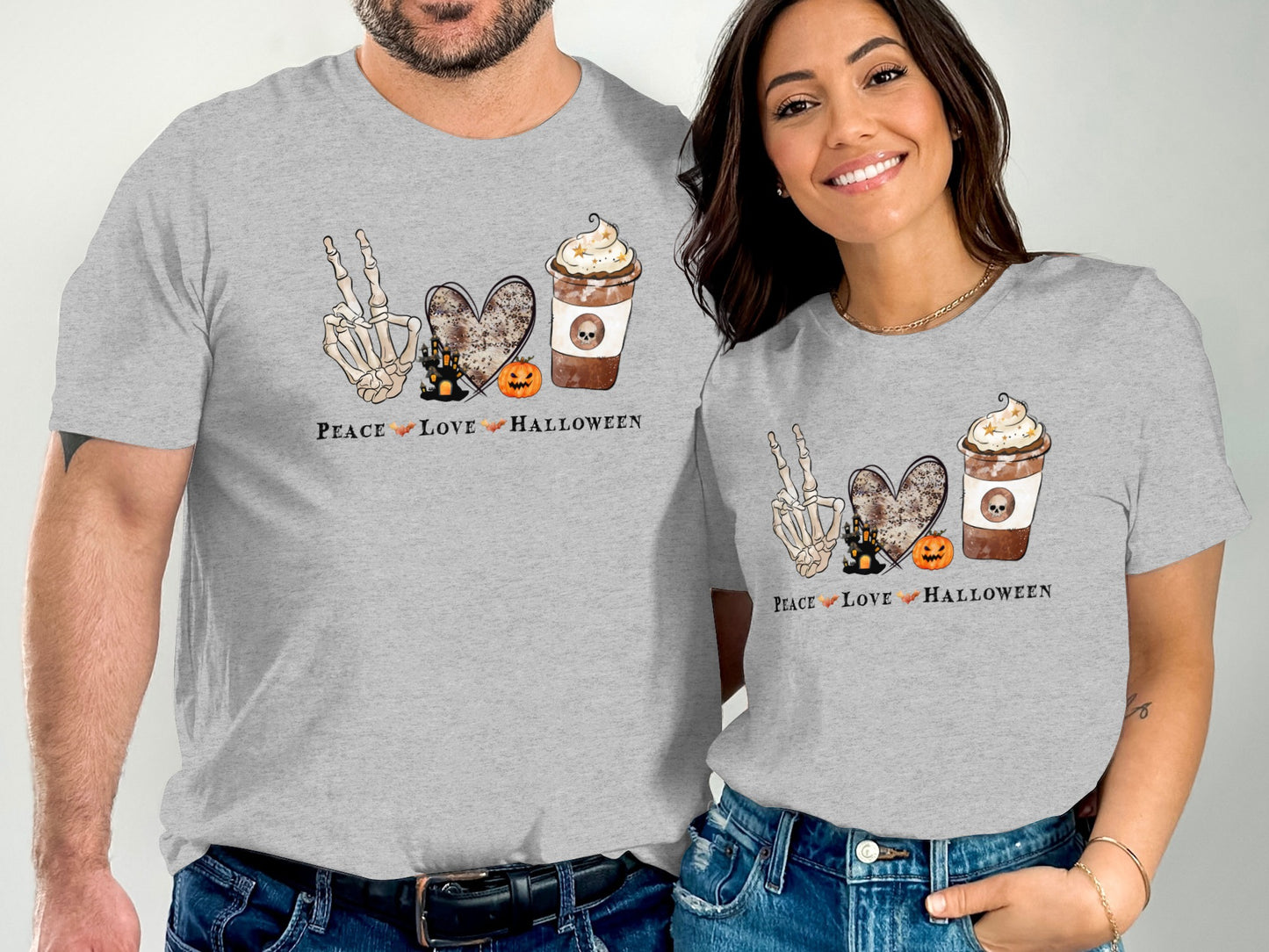 Peace Love Halloween Graphic T-shirt product type