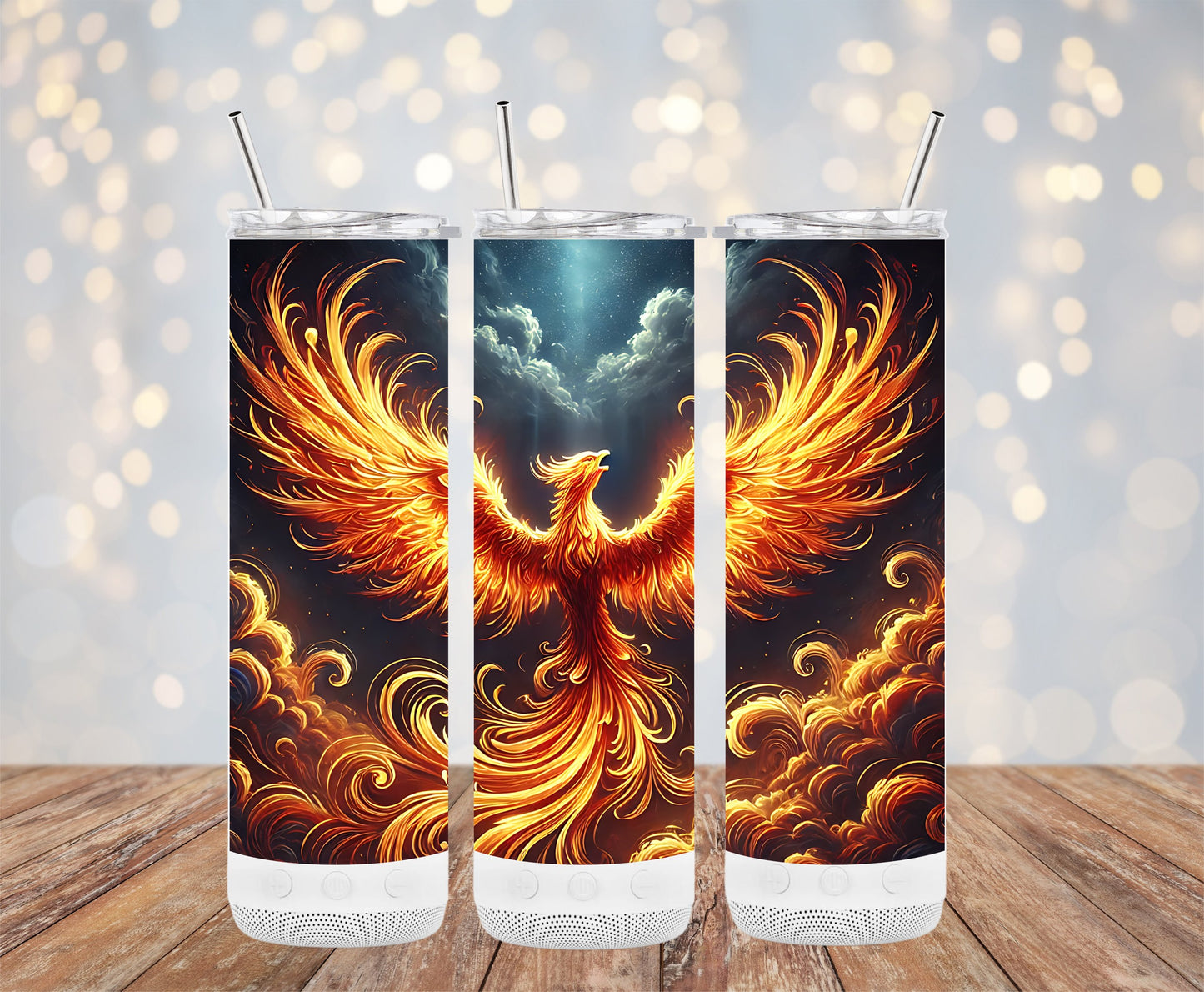 Majestic Phoenix Artwork On Vibrant Tumbler product type