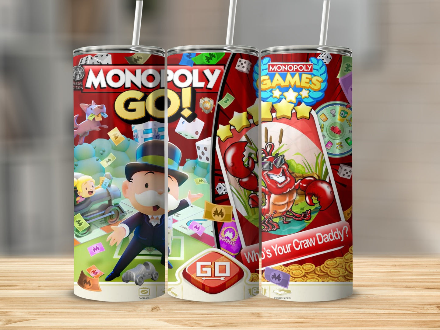 Monopoly GO Craw Daddy Theme Stainless Steel Tumbler product