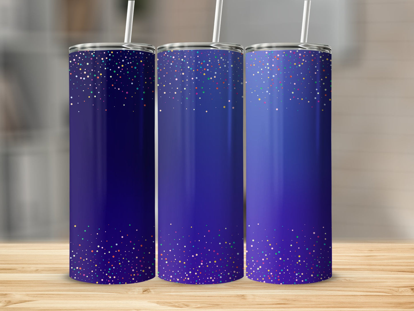 Sparkling Dots Patterned Blue Tumbler product type