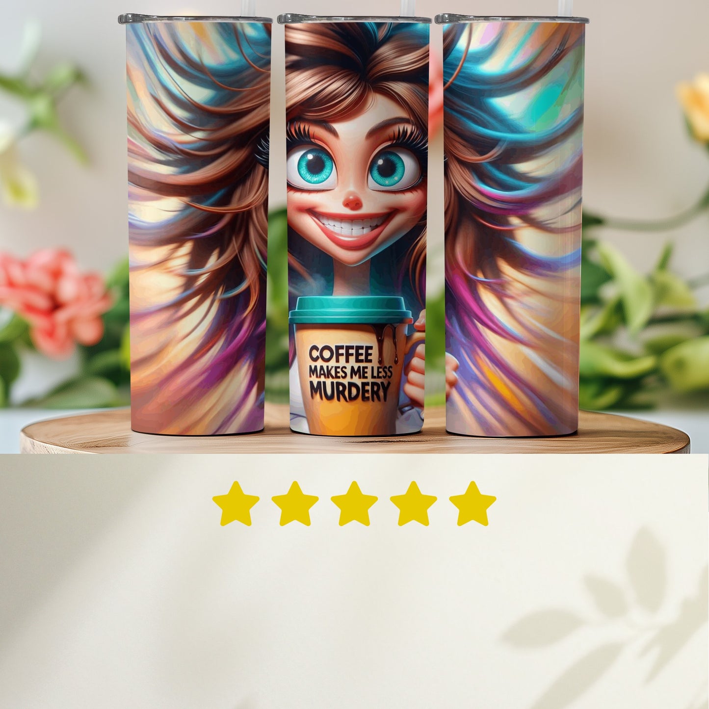 Coffee Makes Me Less Murdery Tumbler product