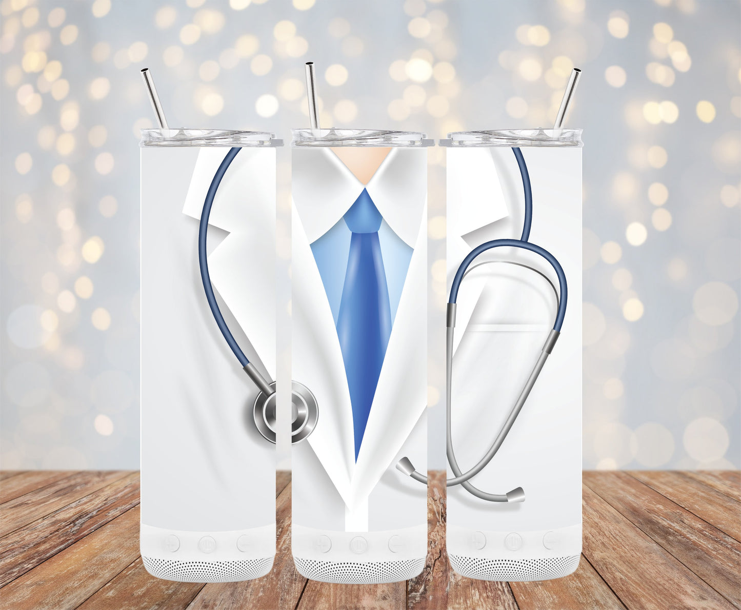 Doctor Stethoscope Blue Tie Design Tumbler product