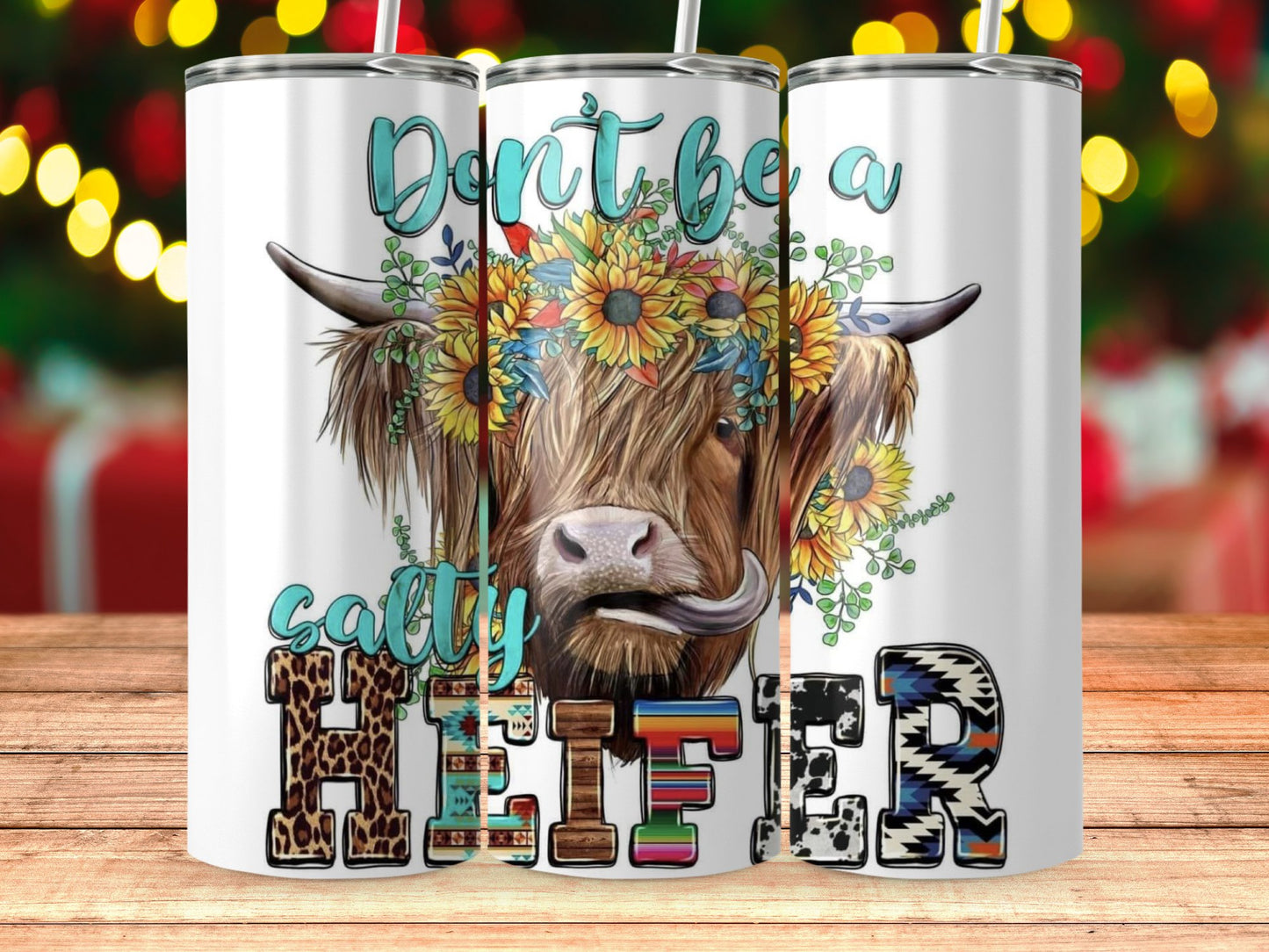 Don't Be a Salty Heifer Colorful Cow product