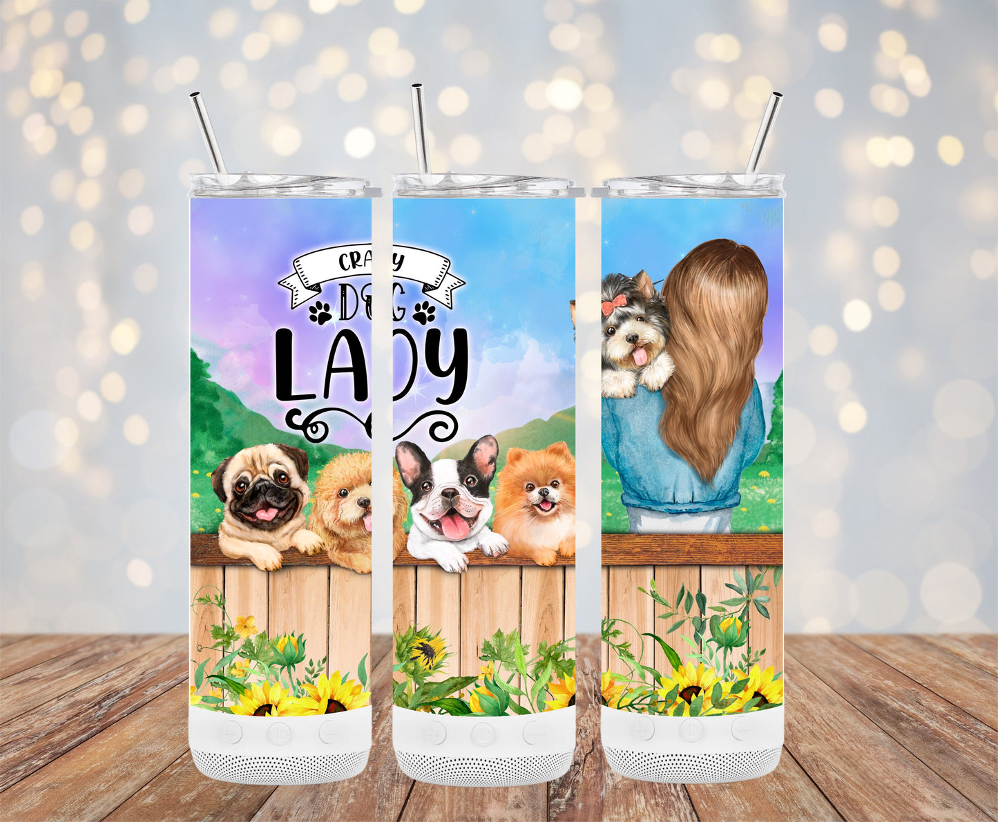 Crazy Dog Lady Print Insulated Tumbler product type