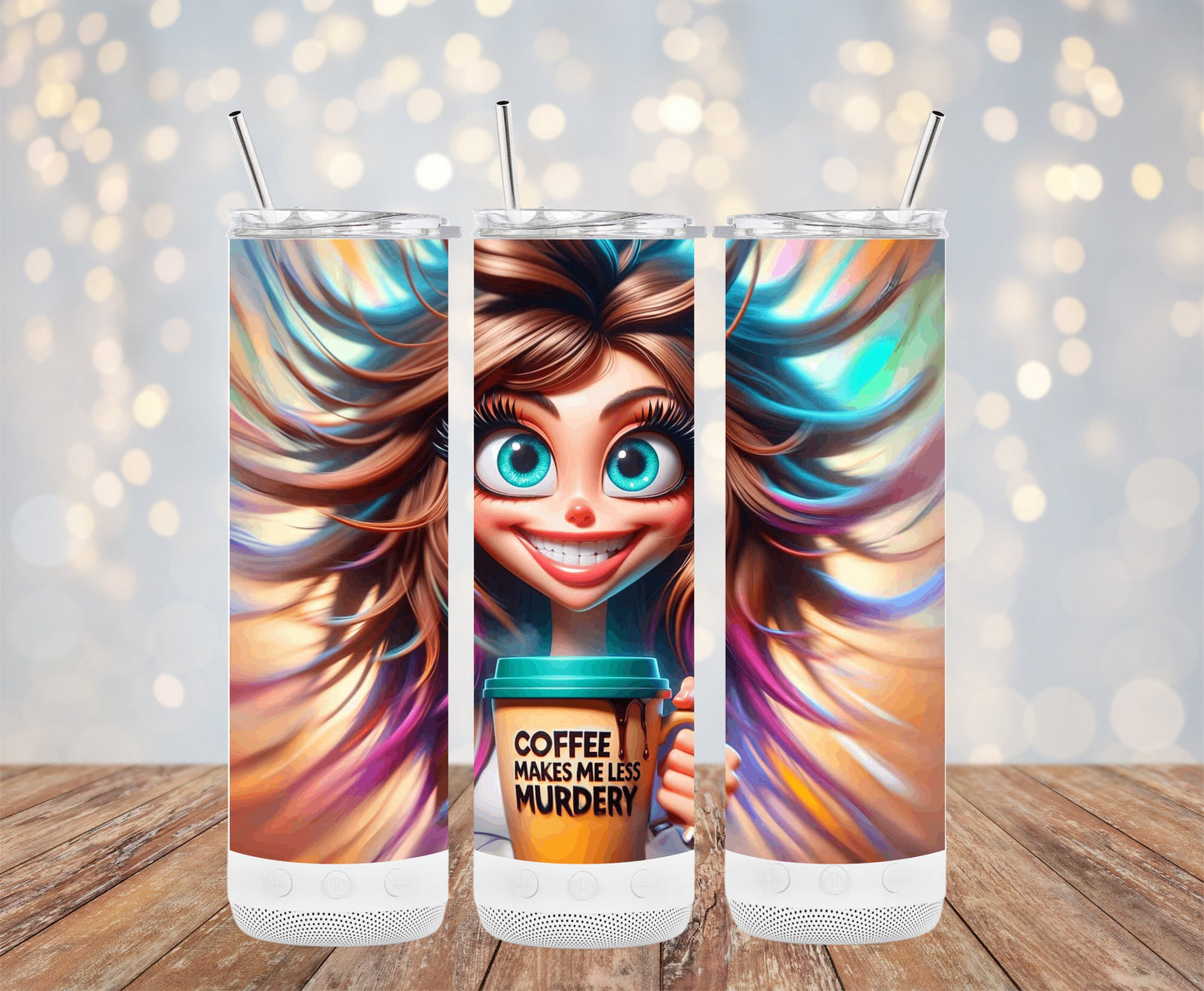 Coffee Makes Me Less Murdery Tumbler product