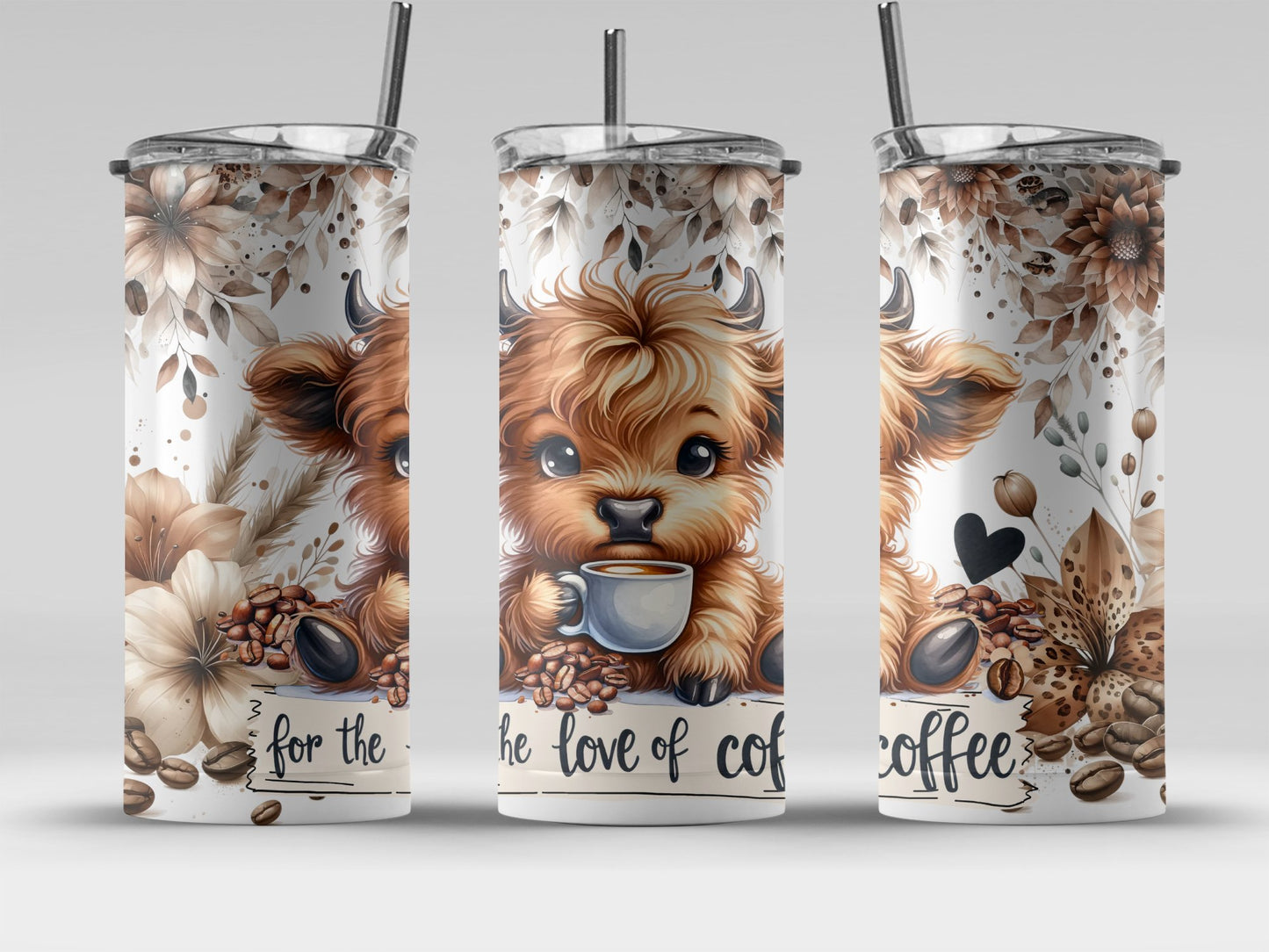 Cute Puppy With Coffee Love Graphics Tumbler product type