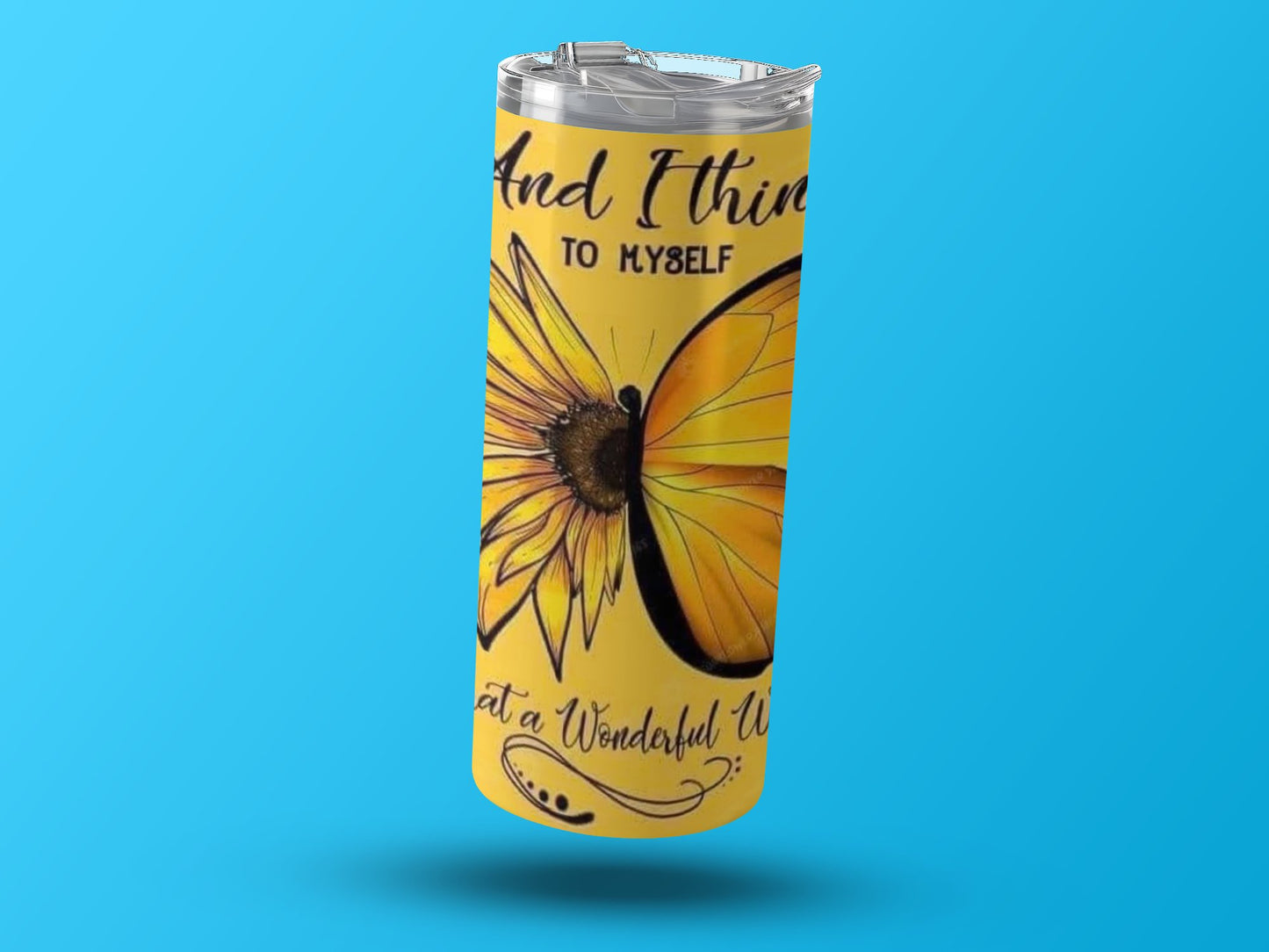 And I Think To Myself Butterfly Tumbler product