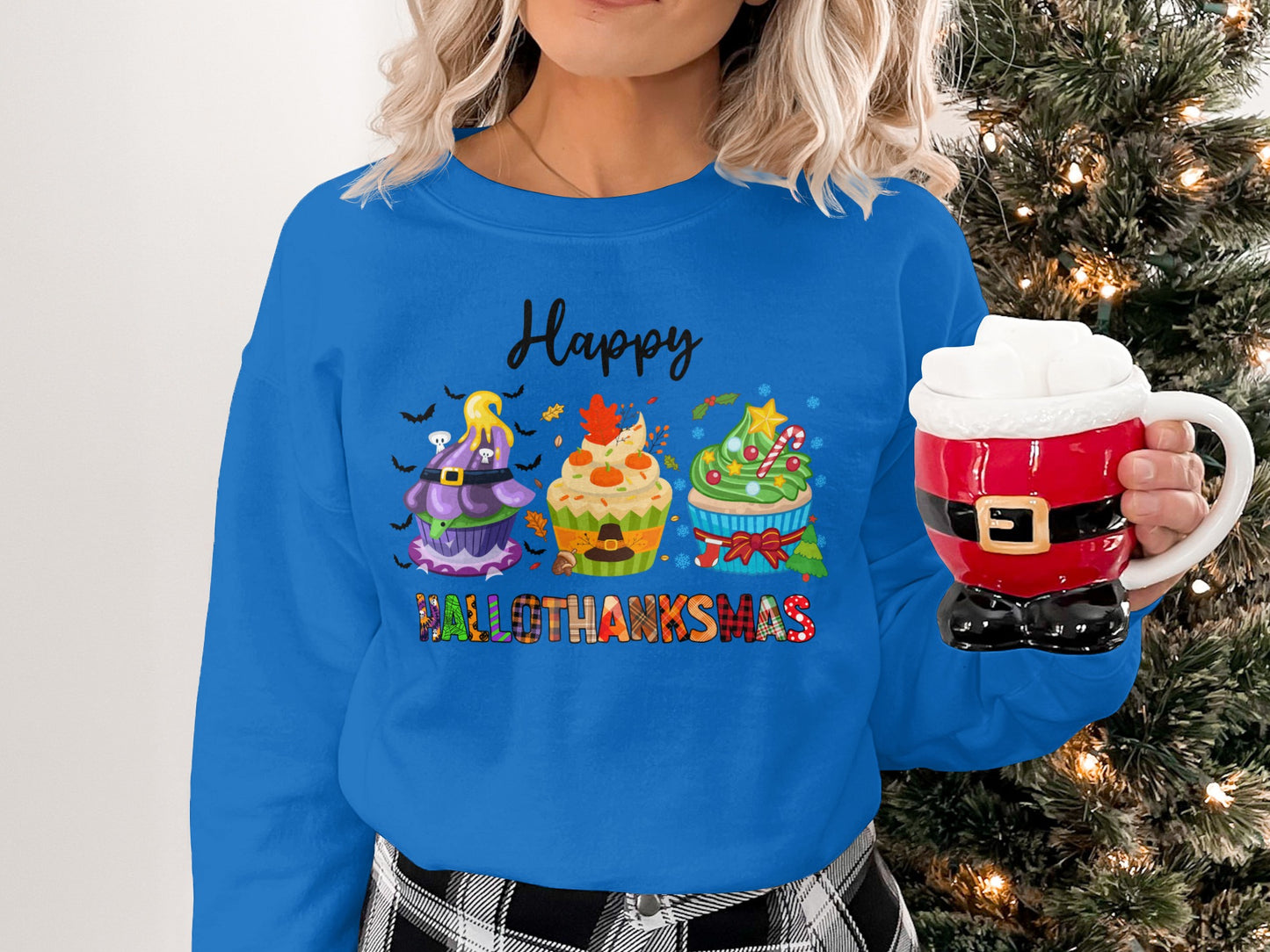 Happy Hallothanksmas Funny Holiday Sweatshirt