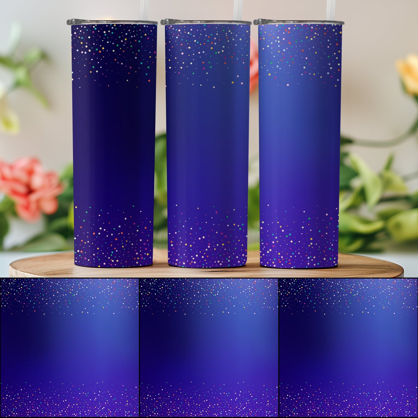 Gradient Blue with Sparkle Accents Tumbler product