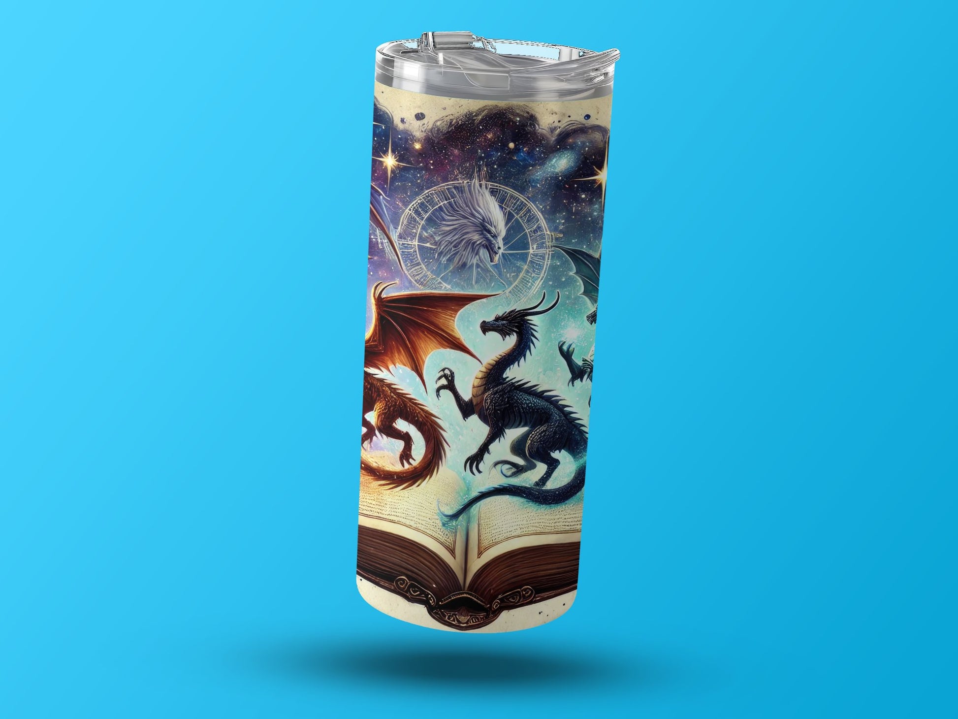 Fantasy Dragons and Books Artwork Tumbler product