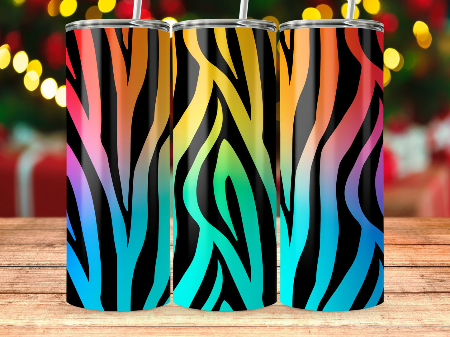 Colorful Zebra Pattern Stainless Steel Tumbler product