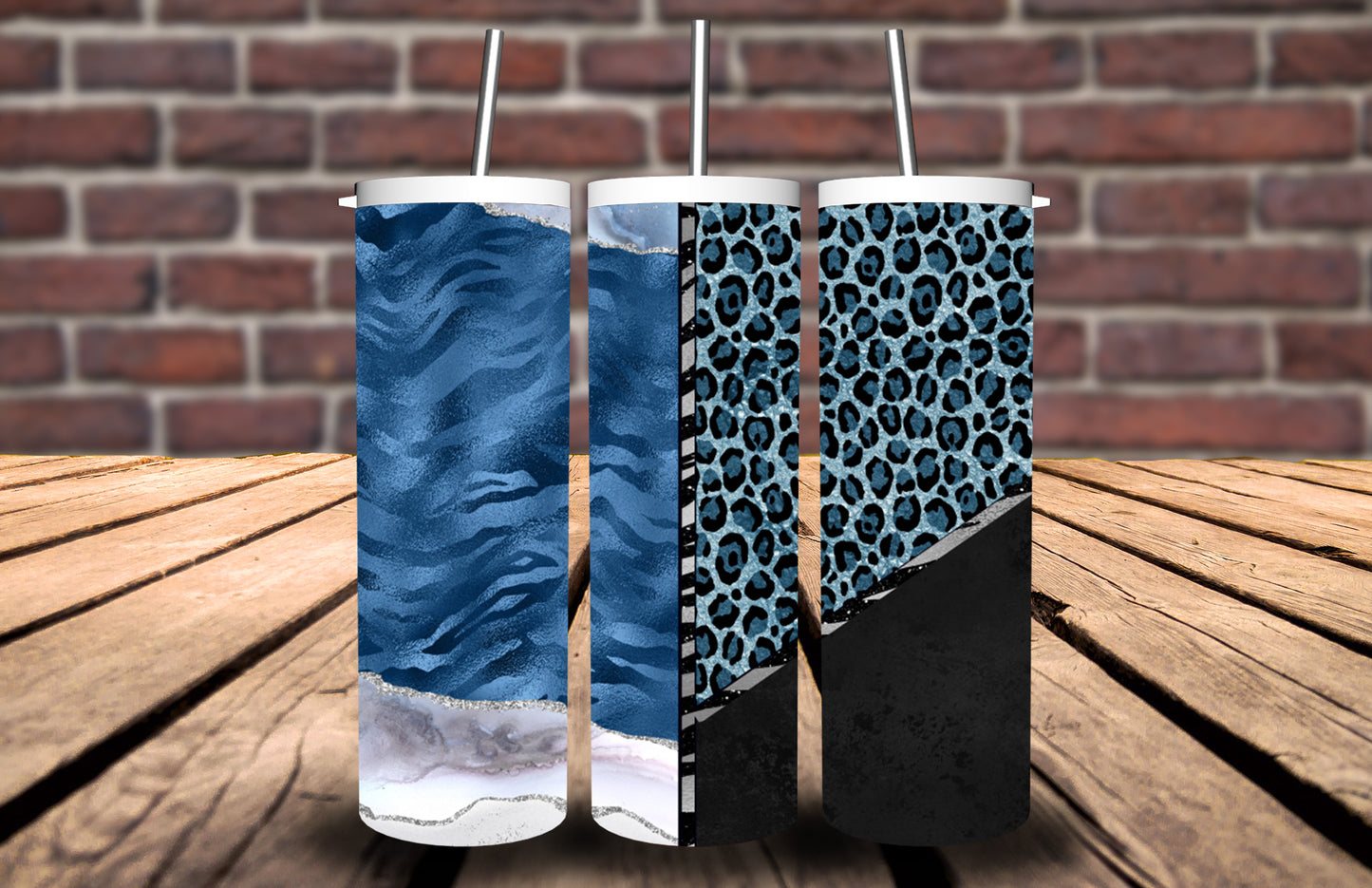 Silver Leopard Demask Tumbler