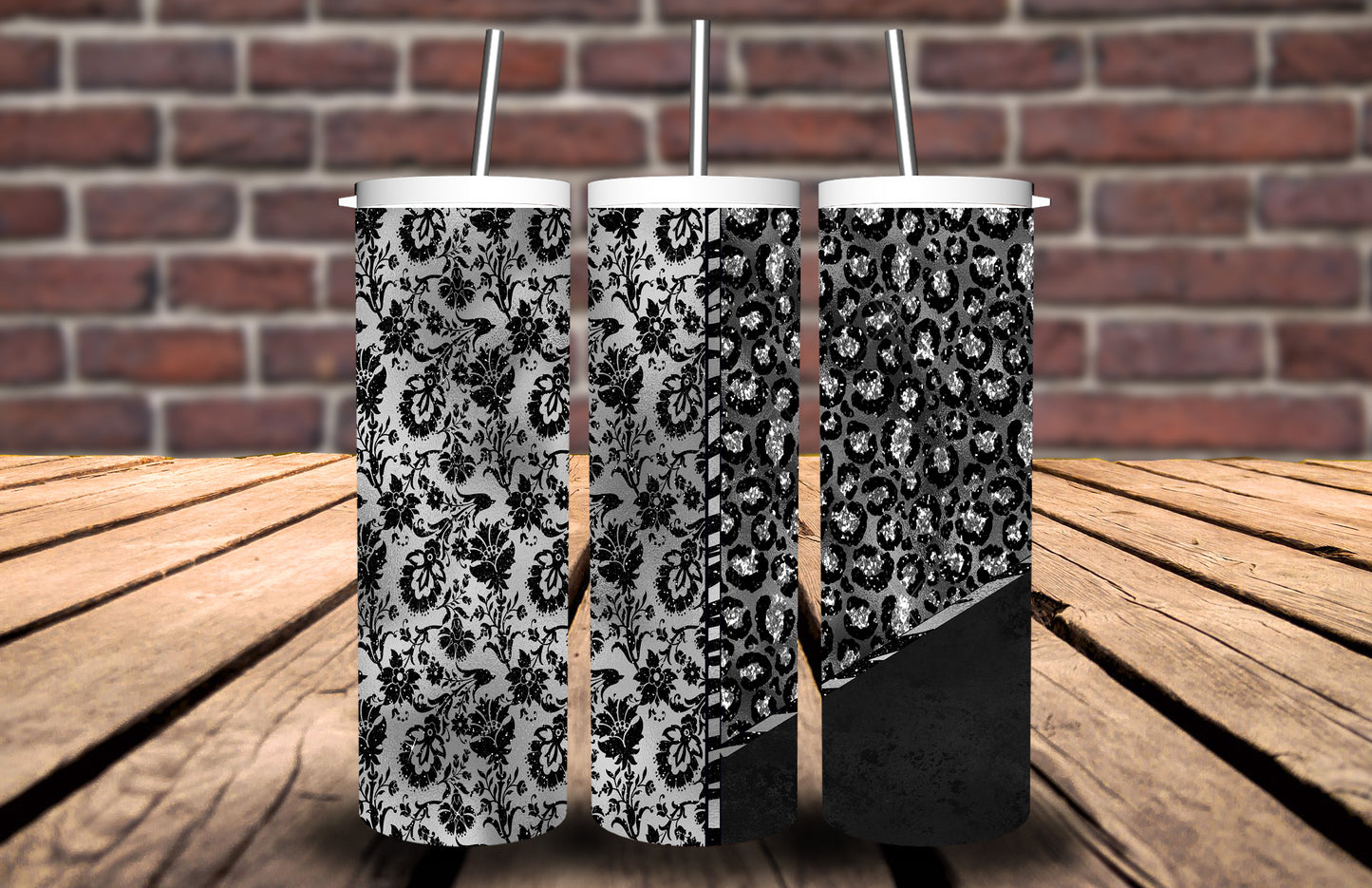Silver Leopard Demask Tumbler