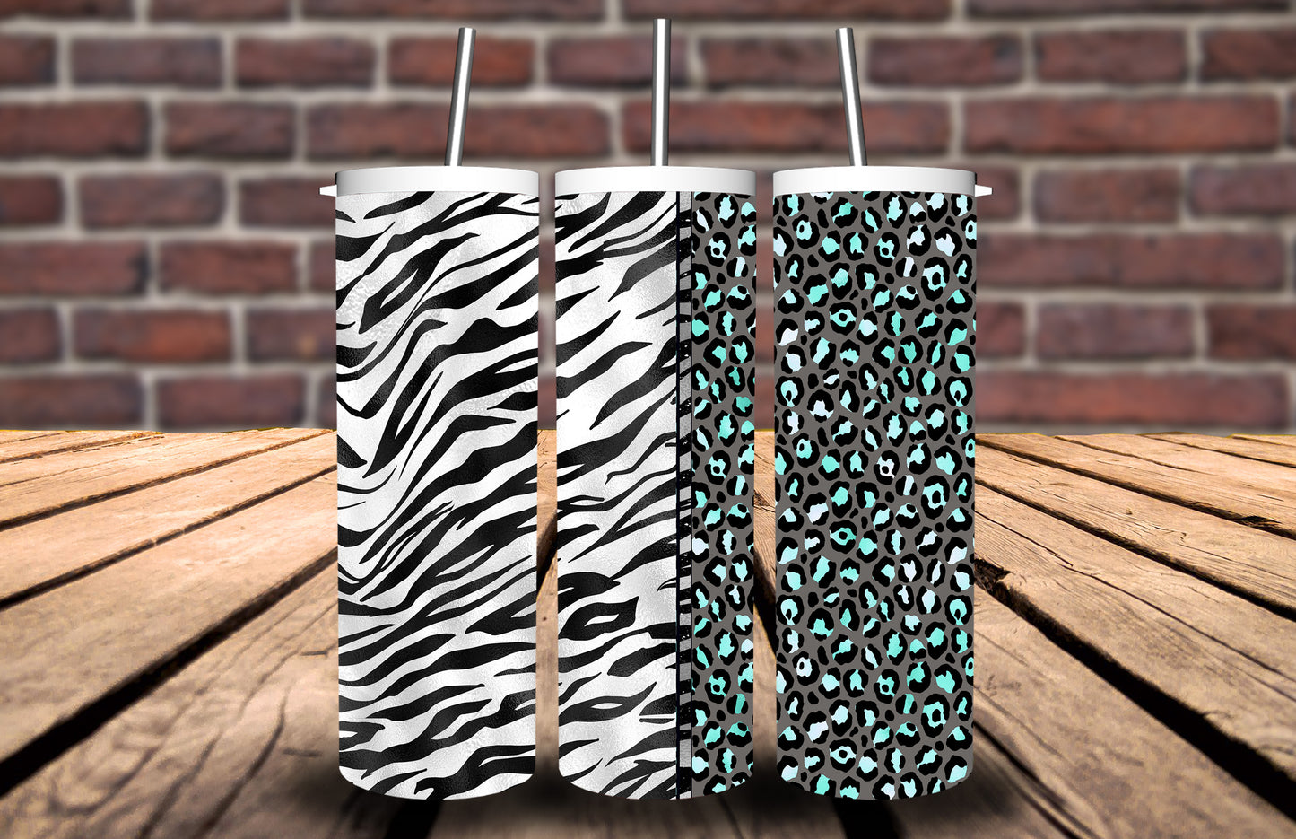 Silver Leopard Tiger Tumbler