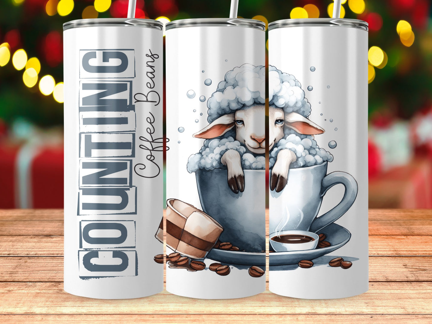 Counting Coffee Beans Sheep Tumbler product type