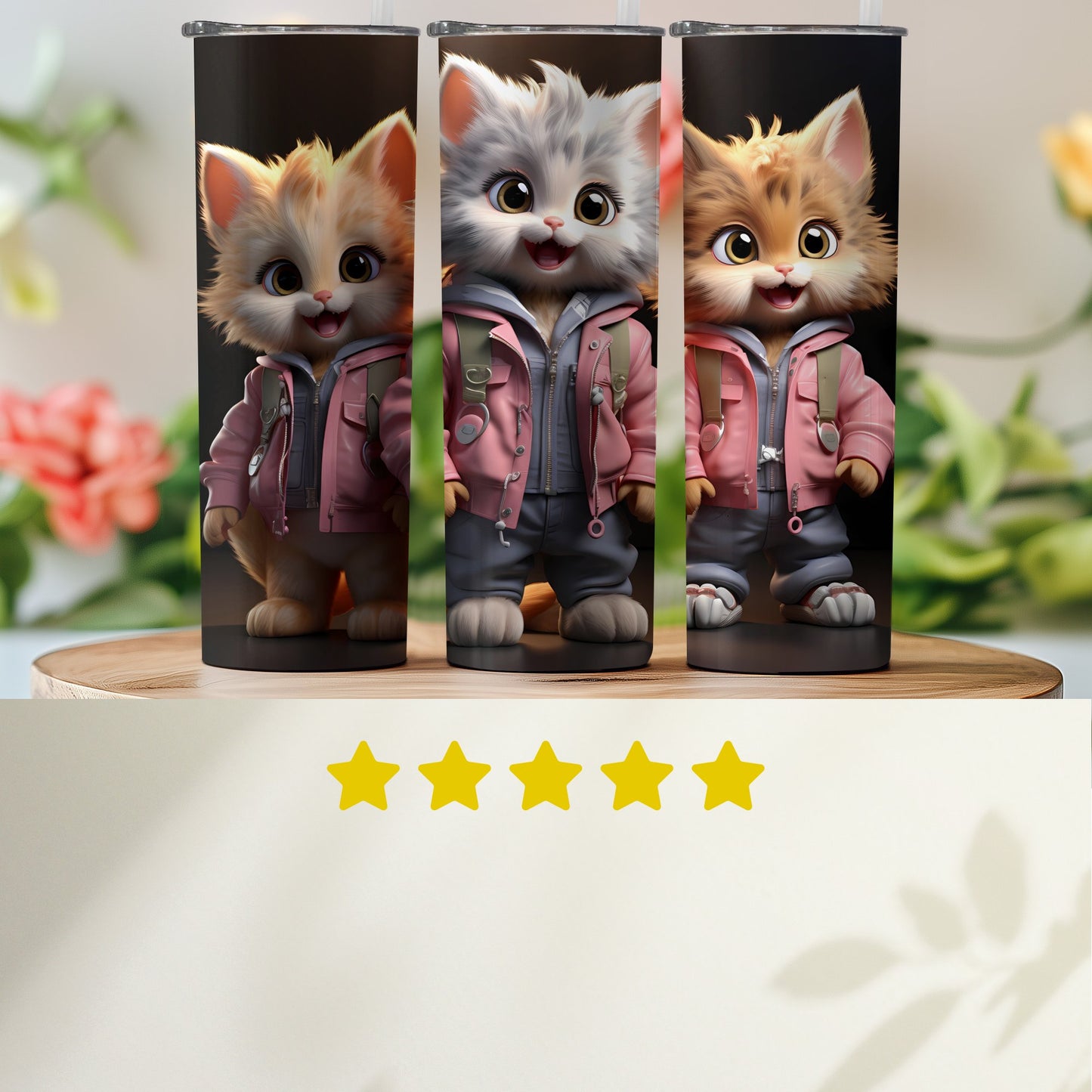 Cute Kitten Design Insulated Travel Tumbler product type